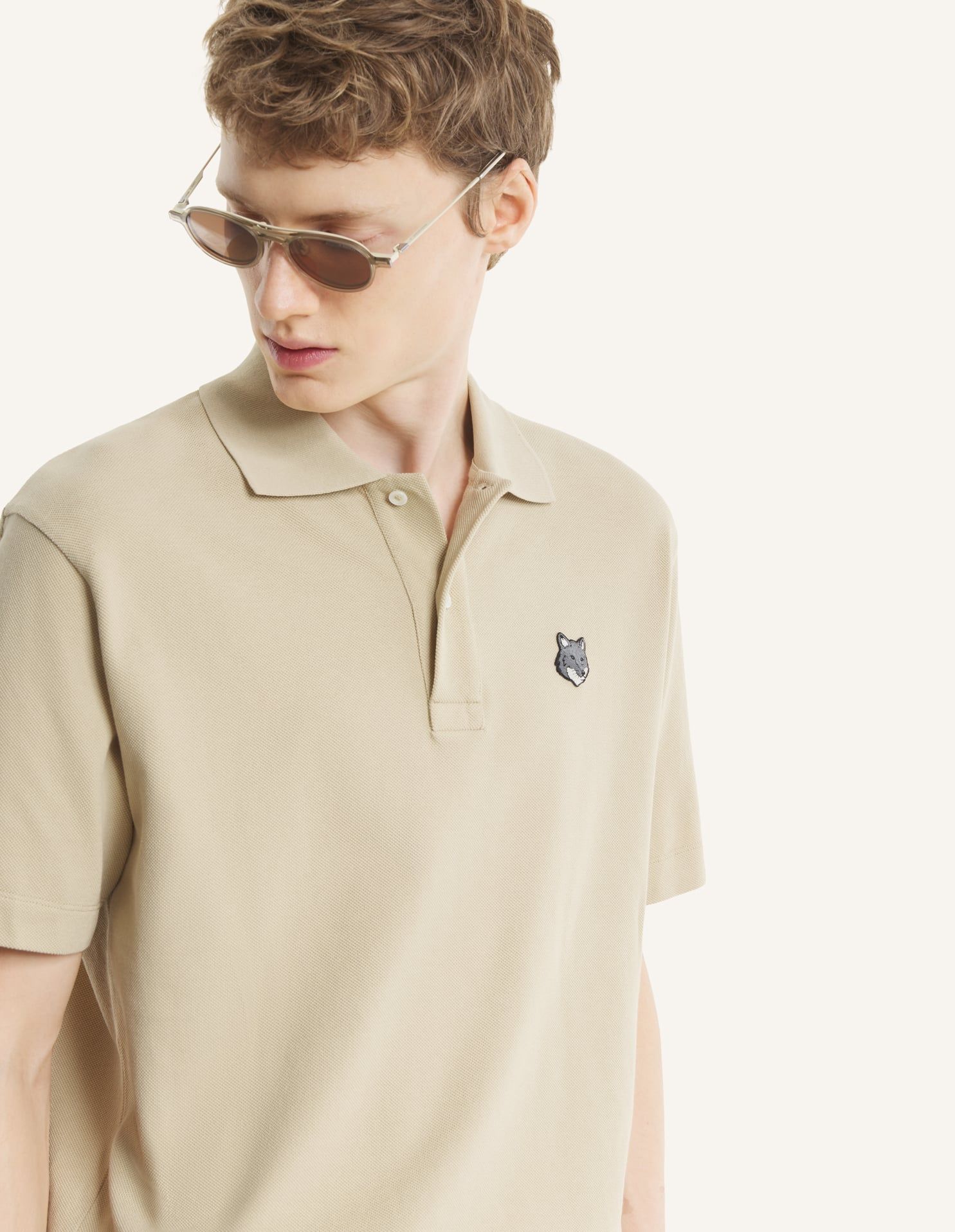 Maison Kitsuné - Áo Polo nam Fox Head dáng Comfort