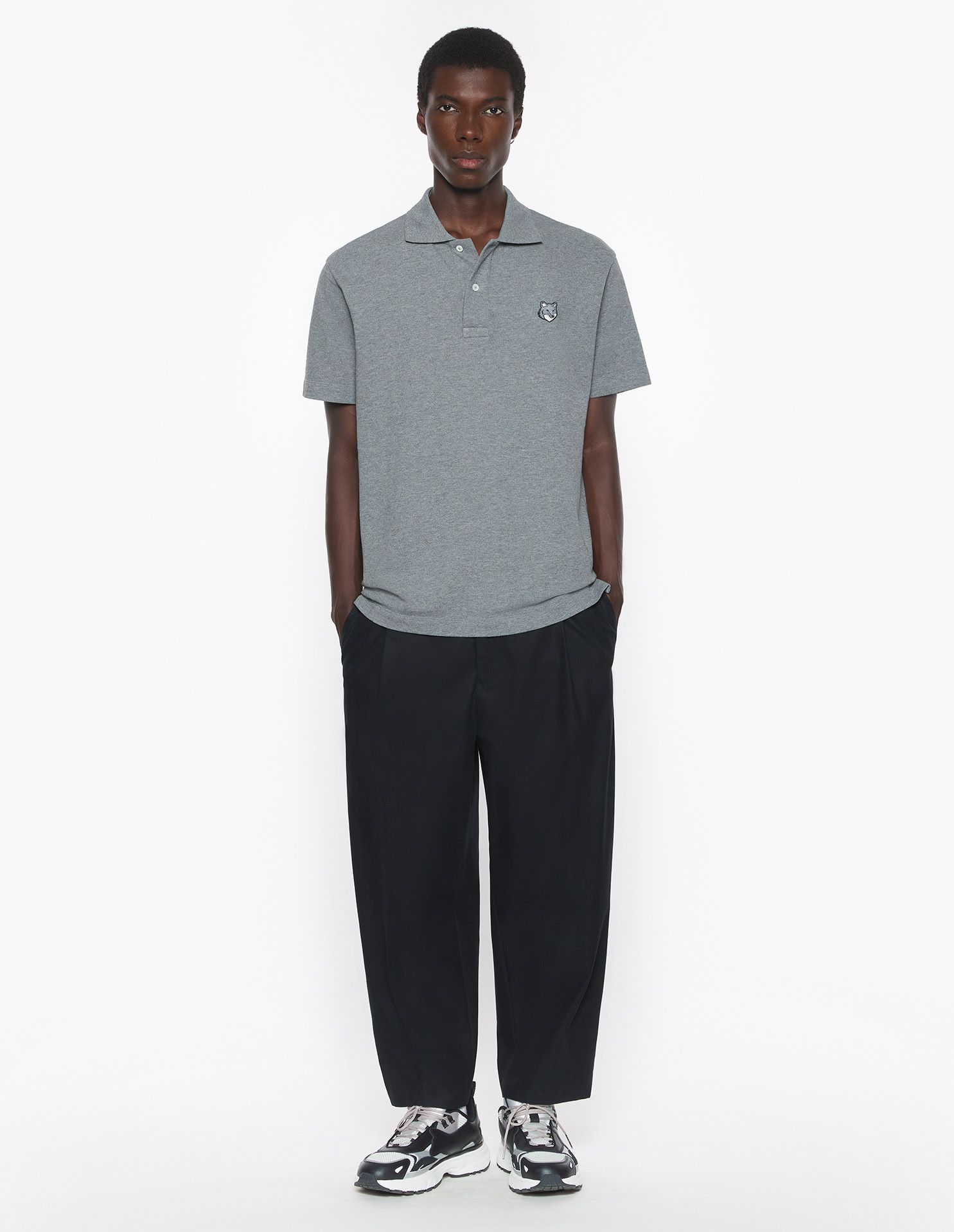 Maison Kitsuné - Áo Polo nam Fox Head dáng Comfort