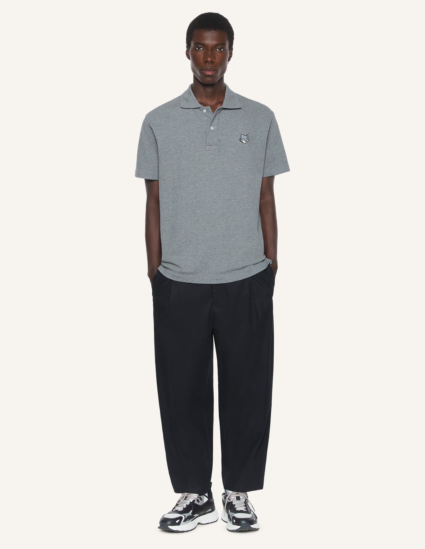 Maison Kitsuné - Áo Polo nam Fox Head dáng Comfort