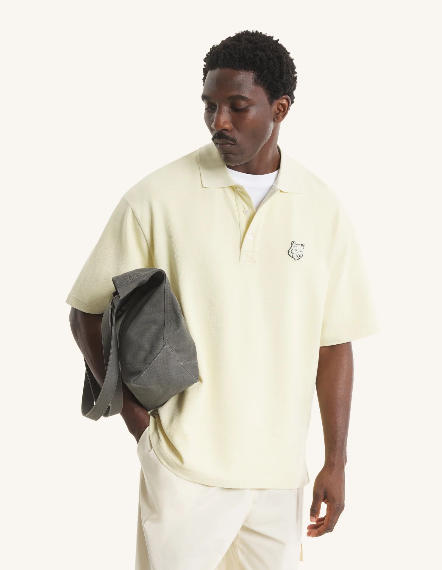 Maison Kitsuné - Áo polo nam Fox Head dáng Oversize