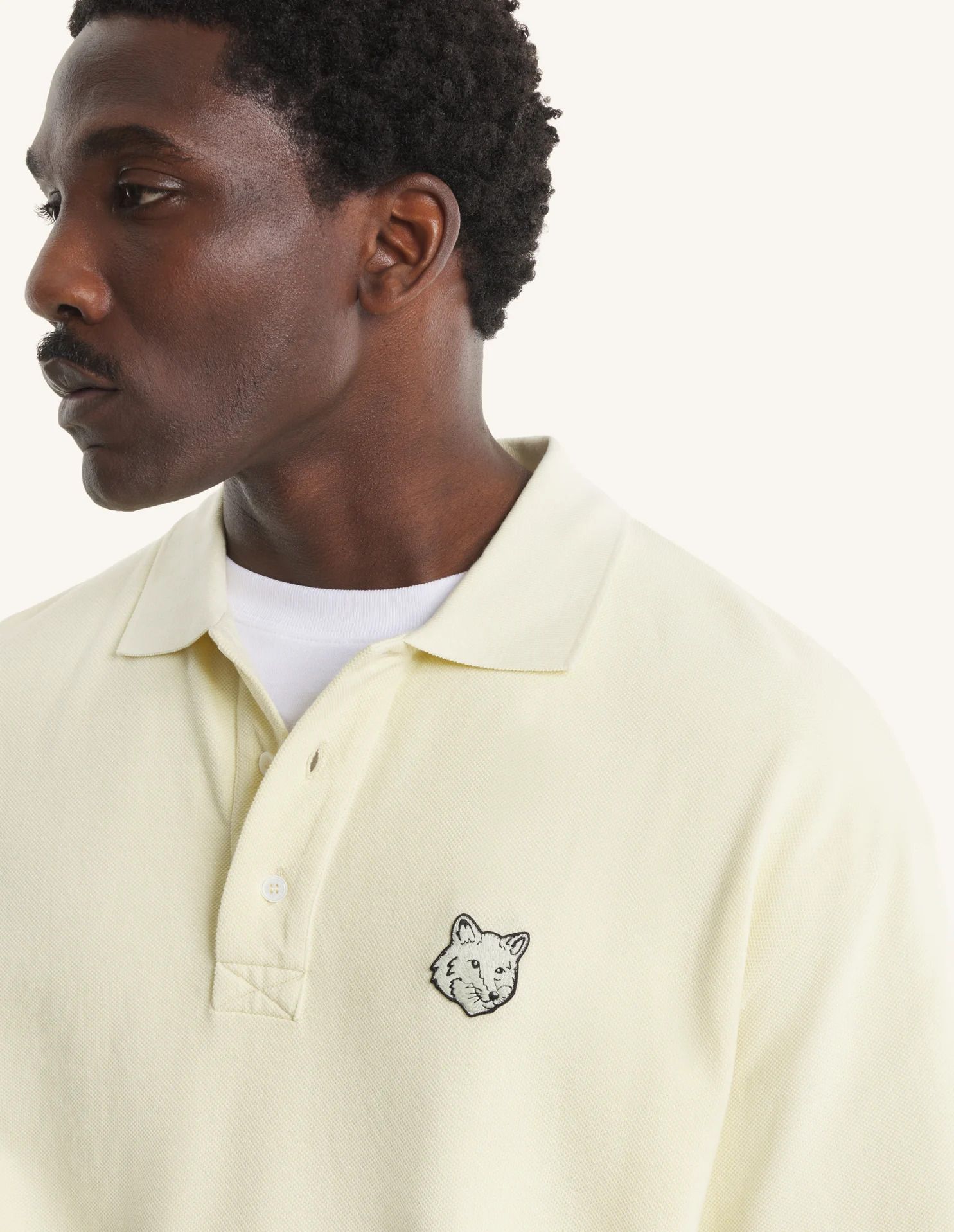 Maison Kitsuné - Áo polo nam Fox Head dáng Oversize