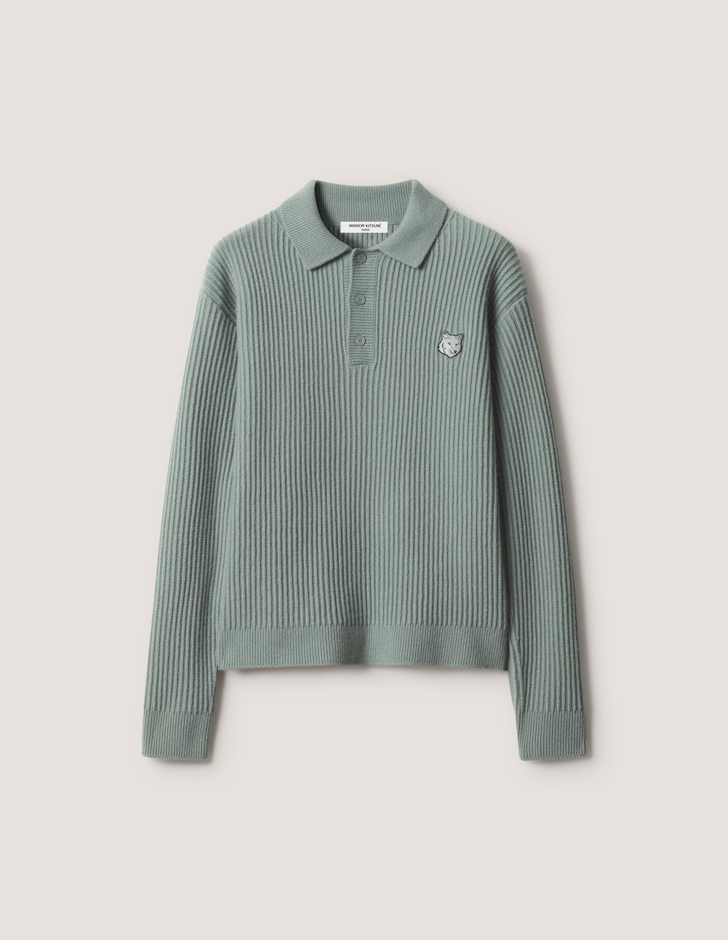 Áo polo nam len gân Fox Head Wool dáng Regular