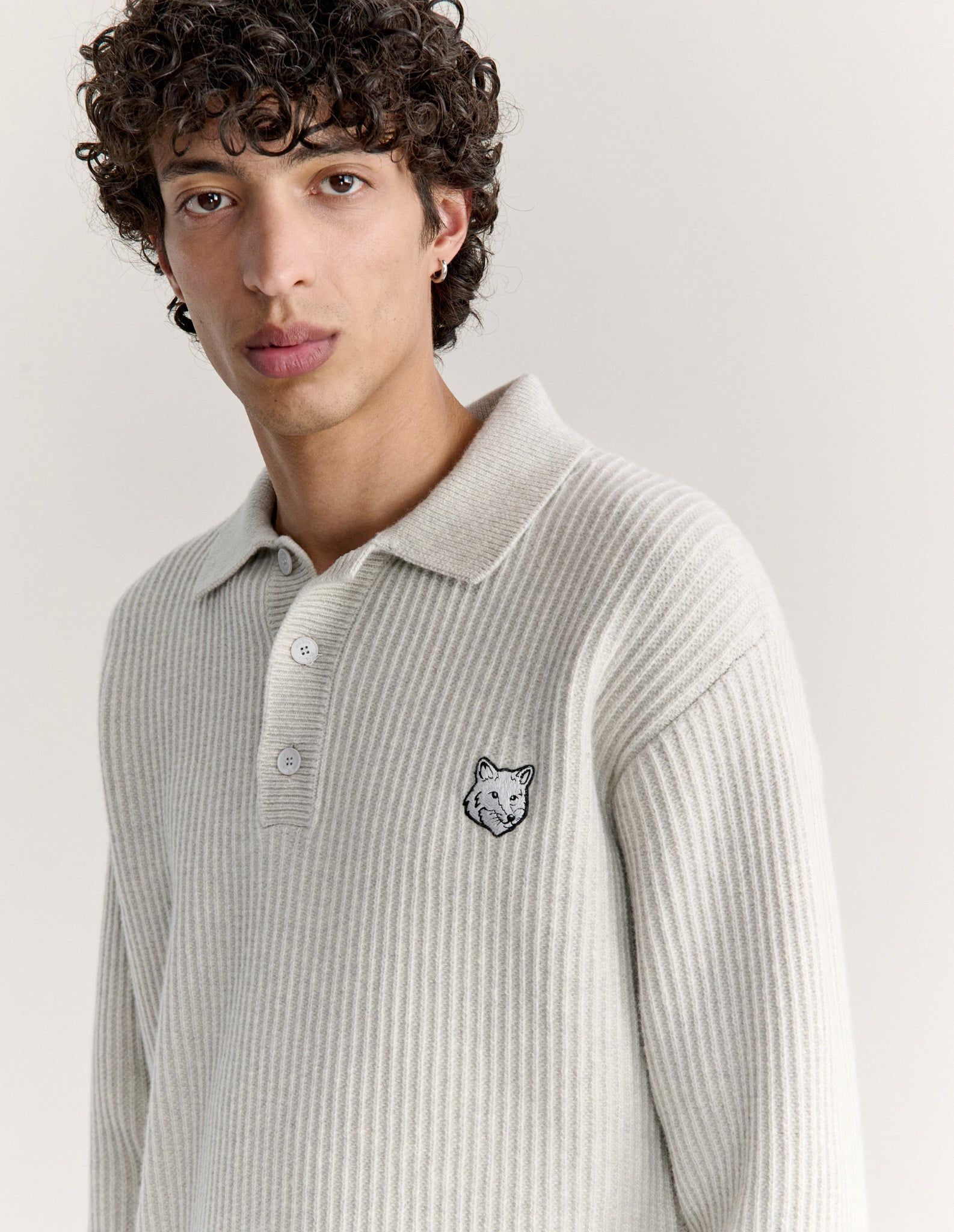 Áo polo nam len gân Fox Head Wool dáng Regular