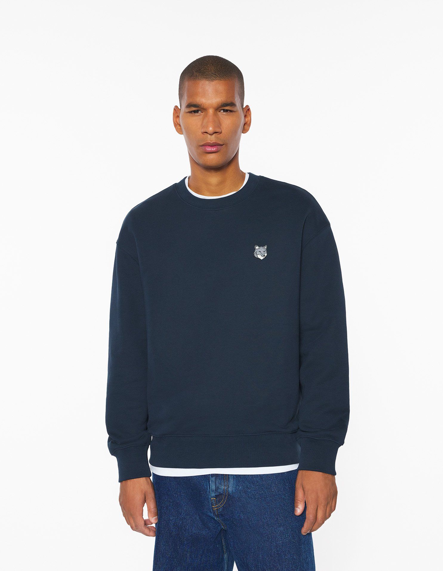 Maison Kitsuné - Áo nỉ nam Fox Head dáng Comfort