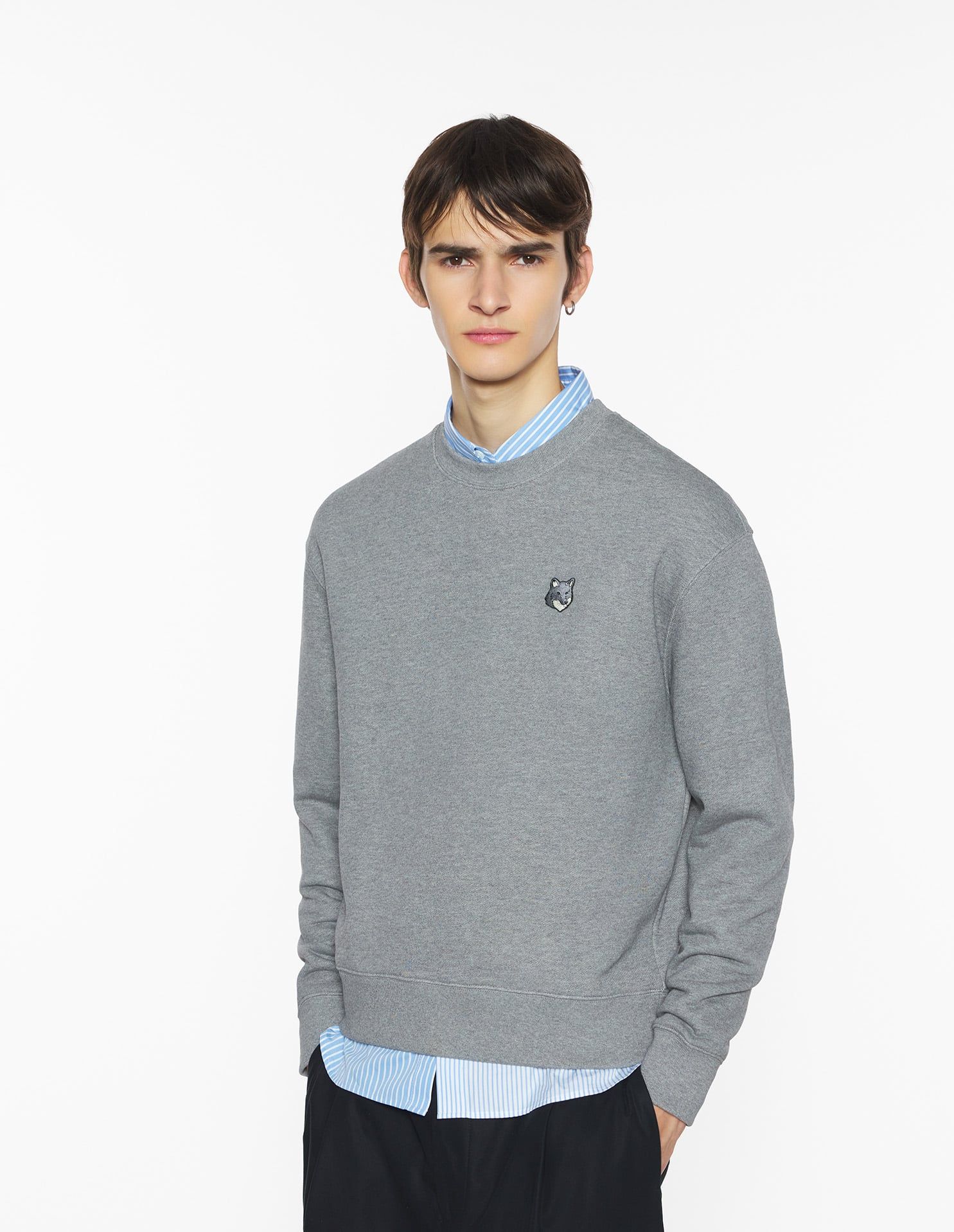 Maison Kitsuné - Áo nỉ nam Fox Head dáng Comfort