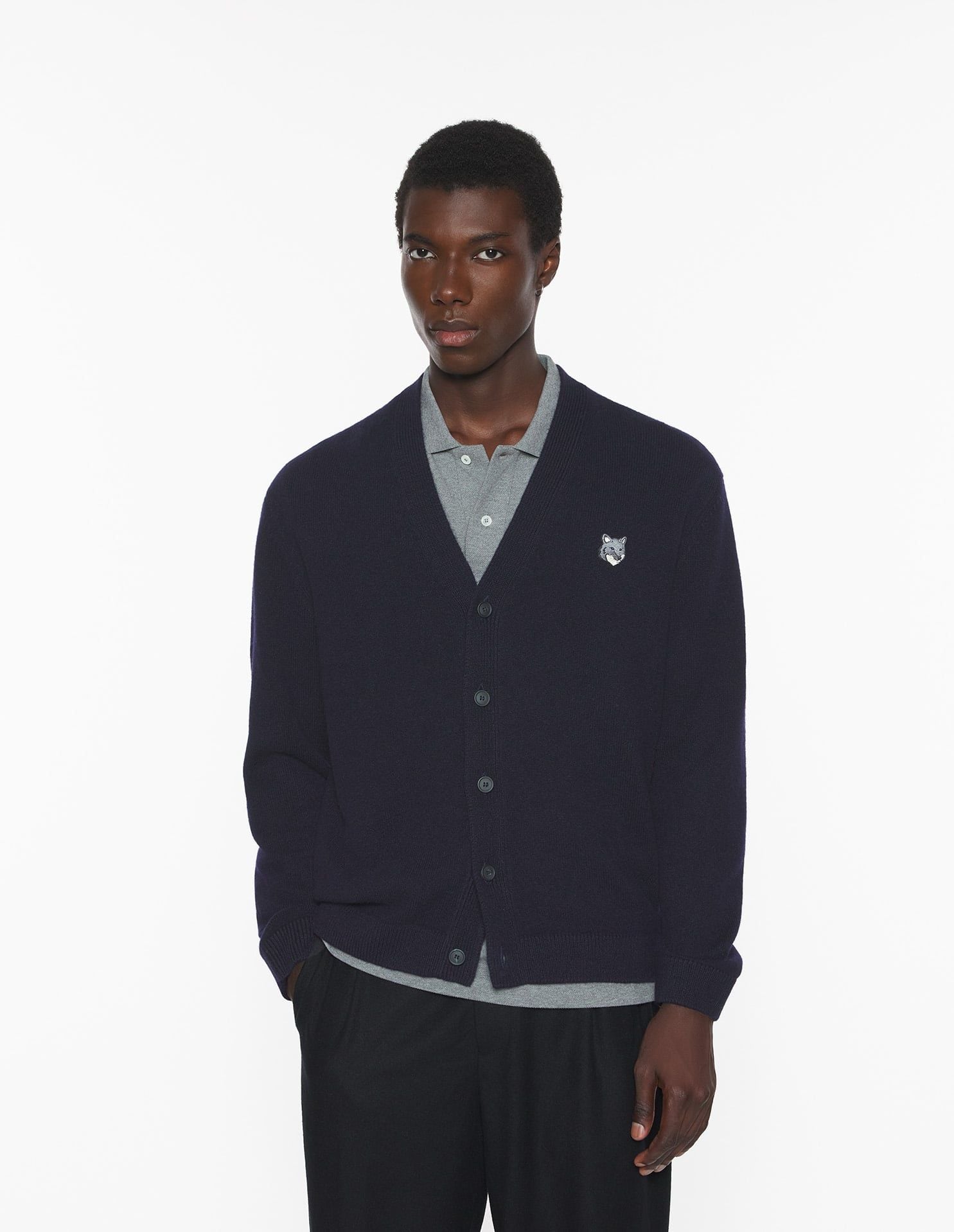Áo Cardigan nam Fox Head Lambswool dáng Comfort