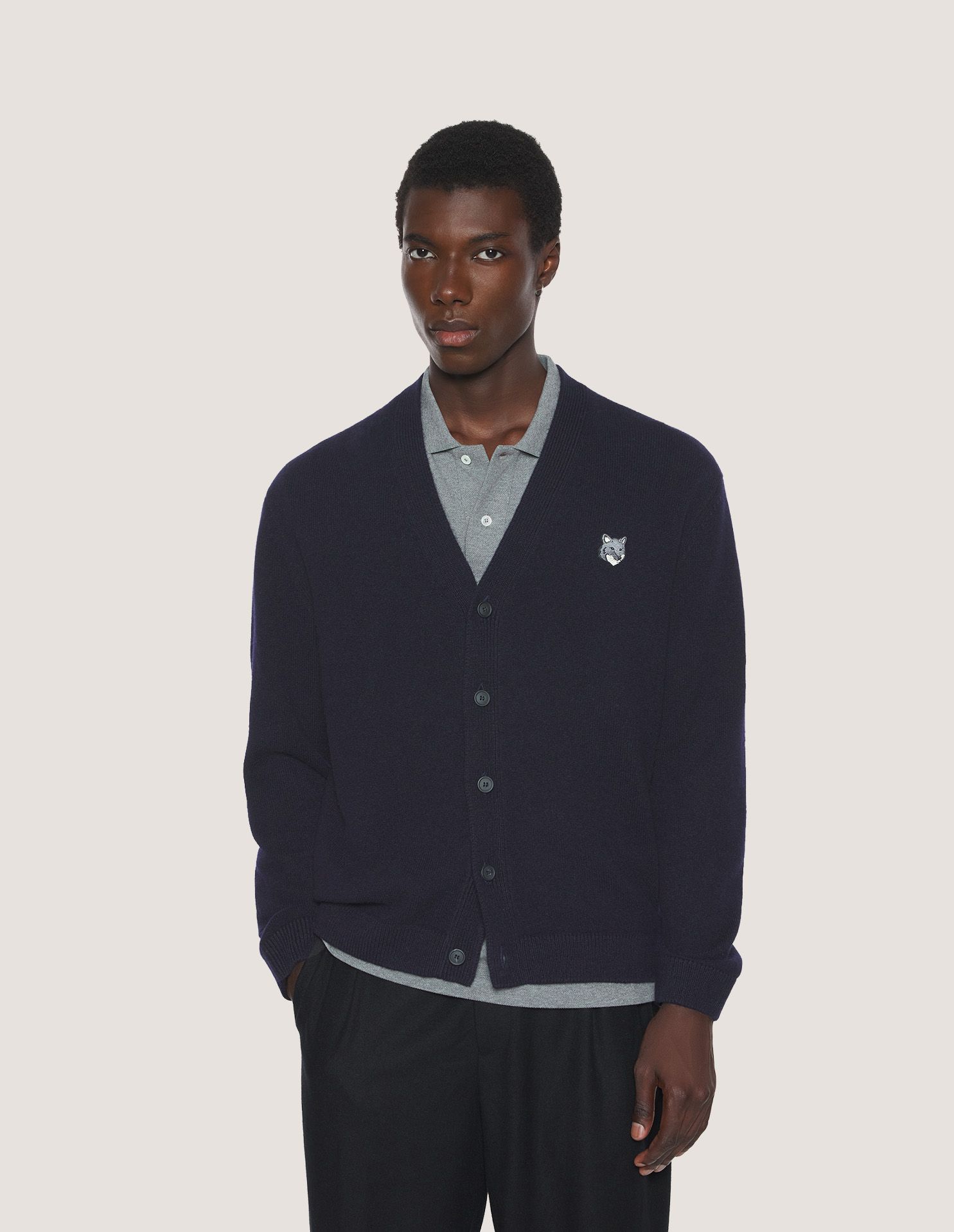 Áo Cardigan nam Fox Head Lambswool dáng Comfort