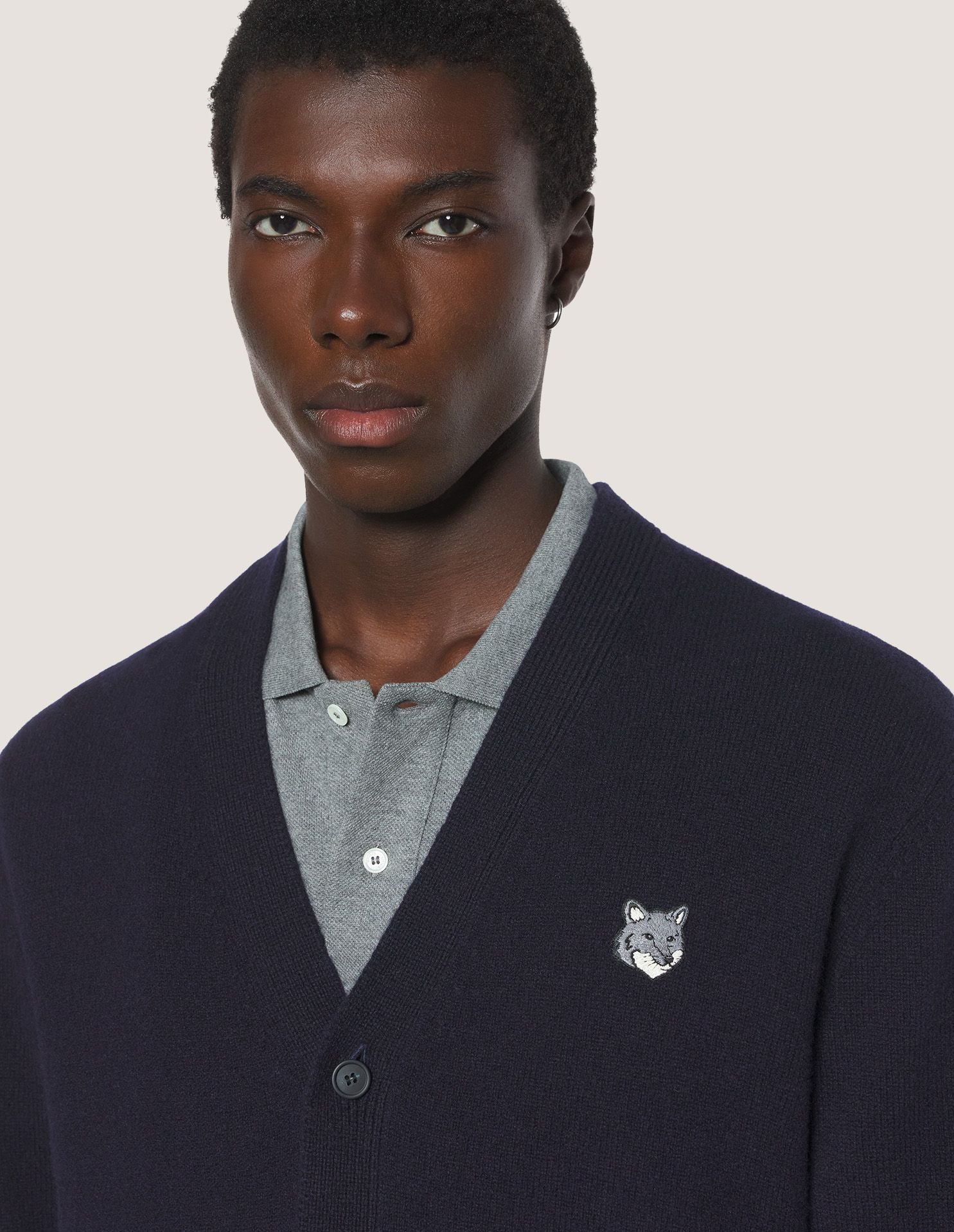 Áo Cardigan nam Fox Head Lambswool dáng Comfort