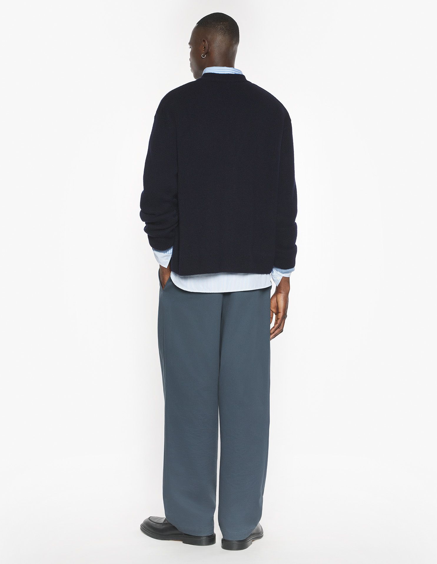 Maison Kitsuné - Áo Cardigan nam Fox Head Lambswool dáng Comfort
