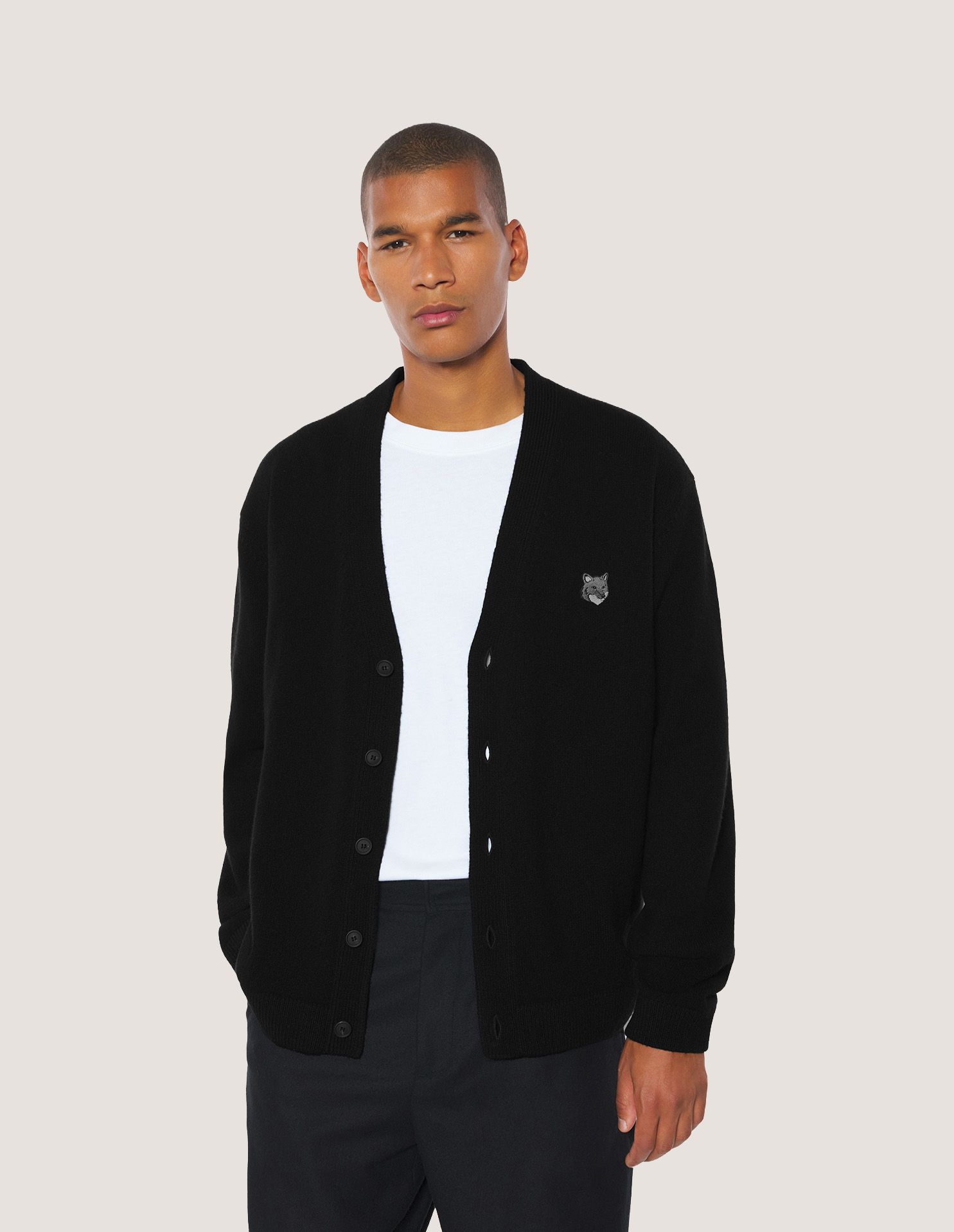 Áo Cardigan nam Fox Head Lambswool dáng Comfort