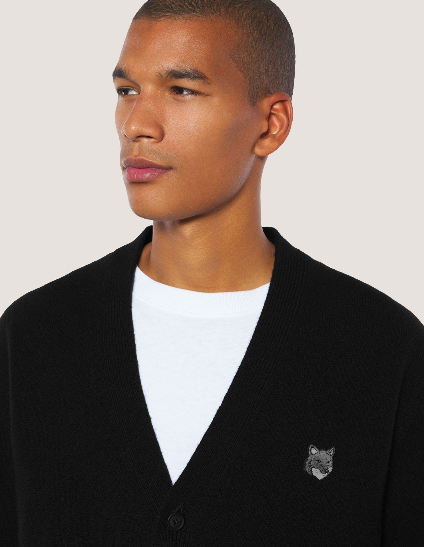 Áo Cardigan nam Fox Head Lambswool dáng Comfort