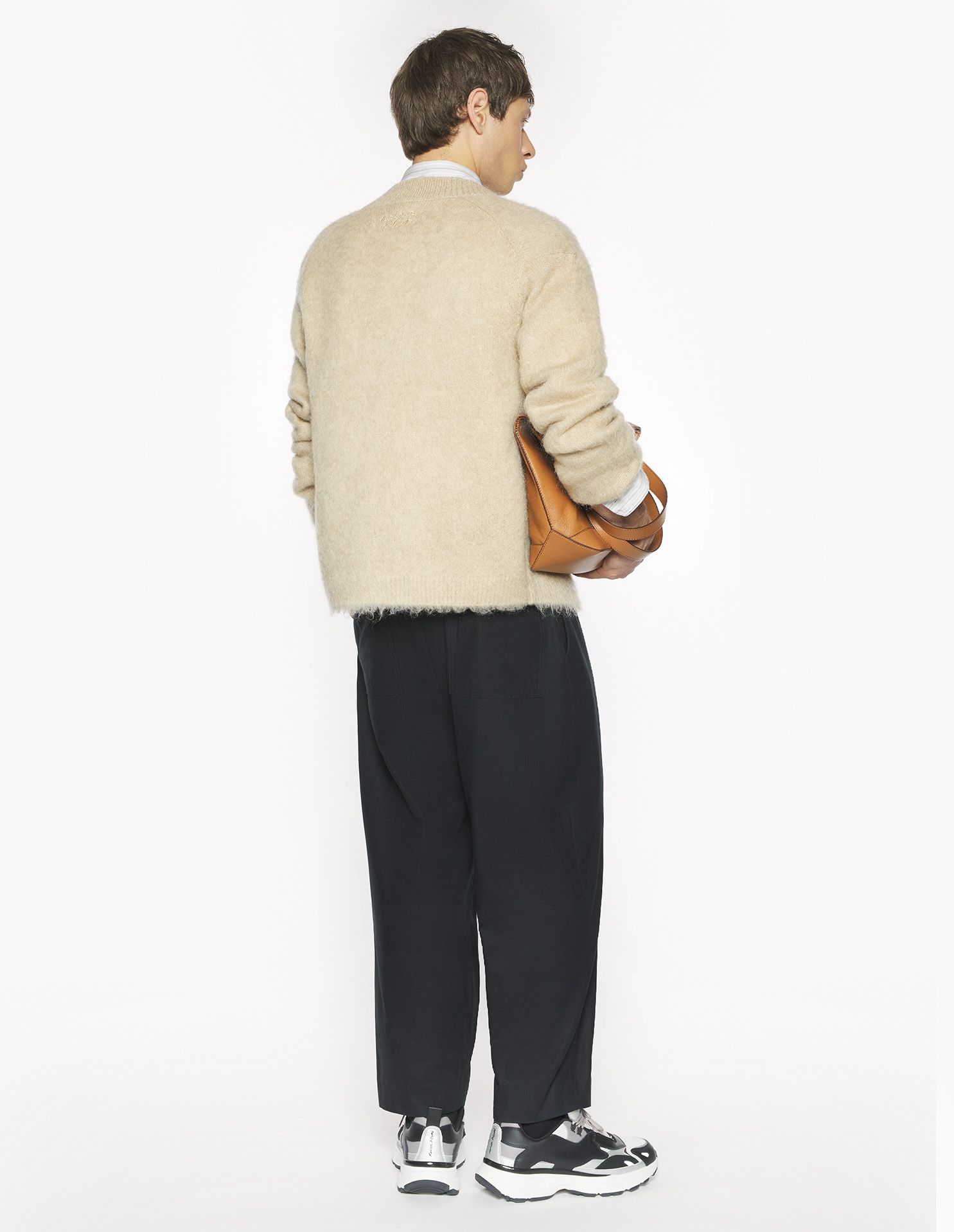 Maison Kitsuné - Áo cardigan nam BRUSHED MOHAIR dáng Comfort