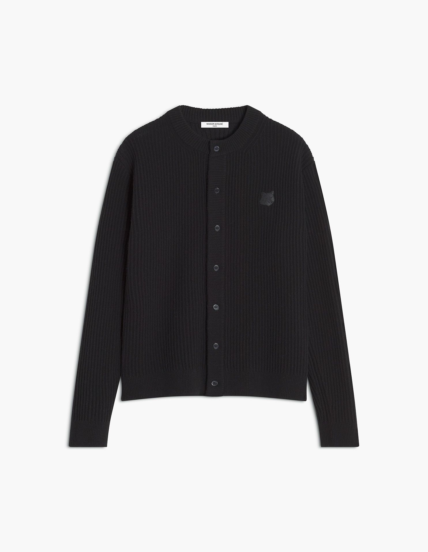 Maison Kitsuné - Áo cardigan len gân Fox Head Wool dáng Regular