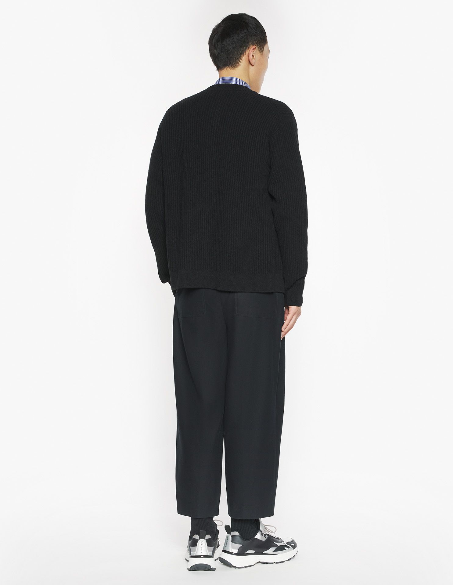 Maison Kitsuné - Áo cardigan len gân Fox Head Wool dáng Regular