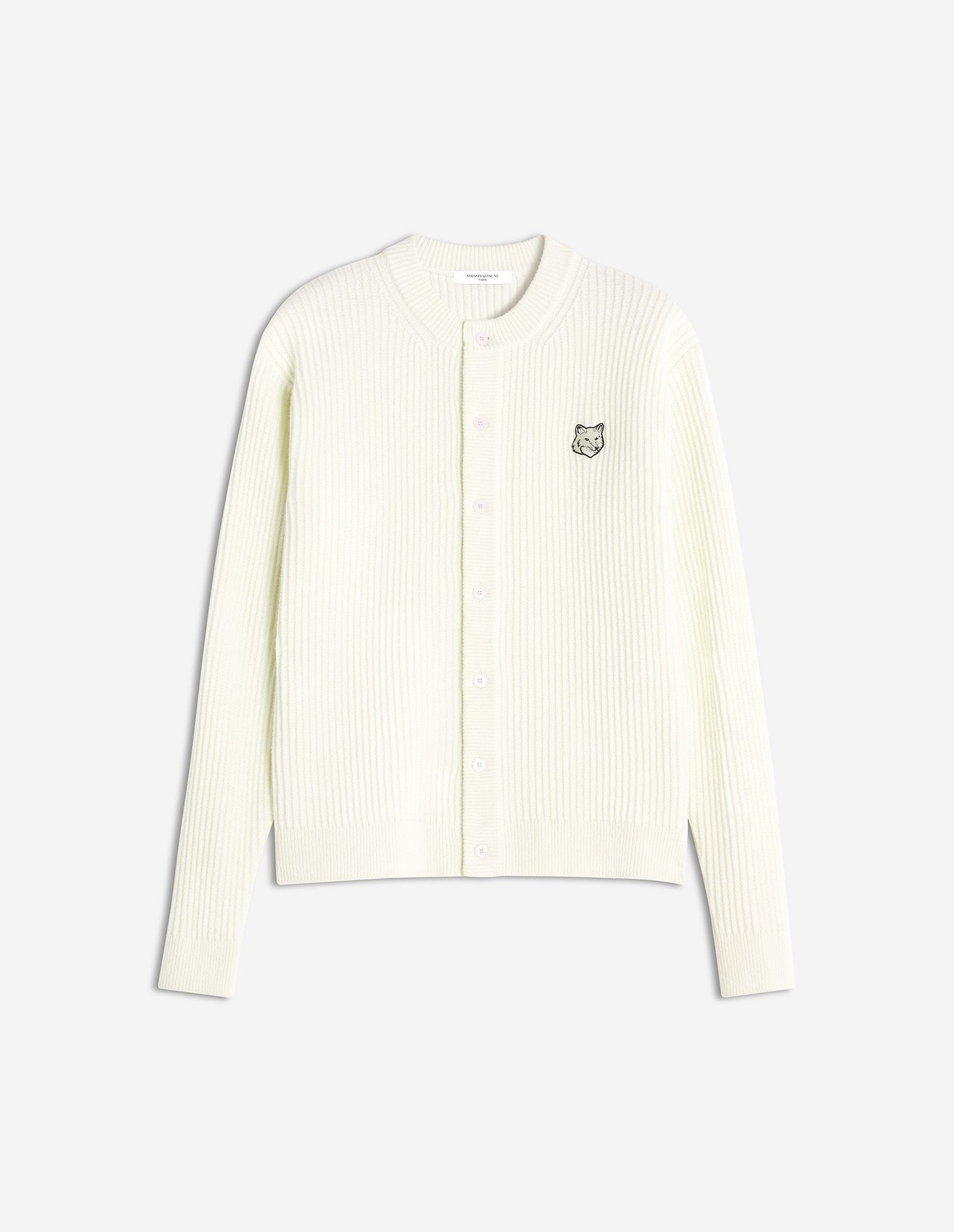 Maison Kitsuné - Áo cardigan len gân Fox Head Wool dáng Regular