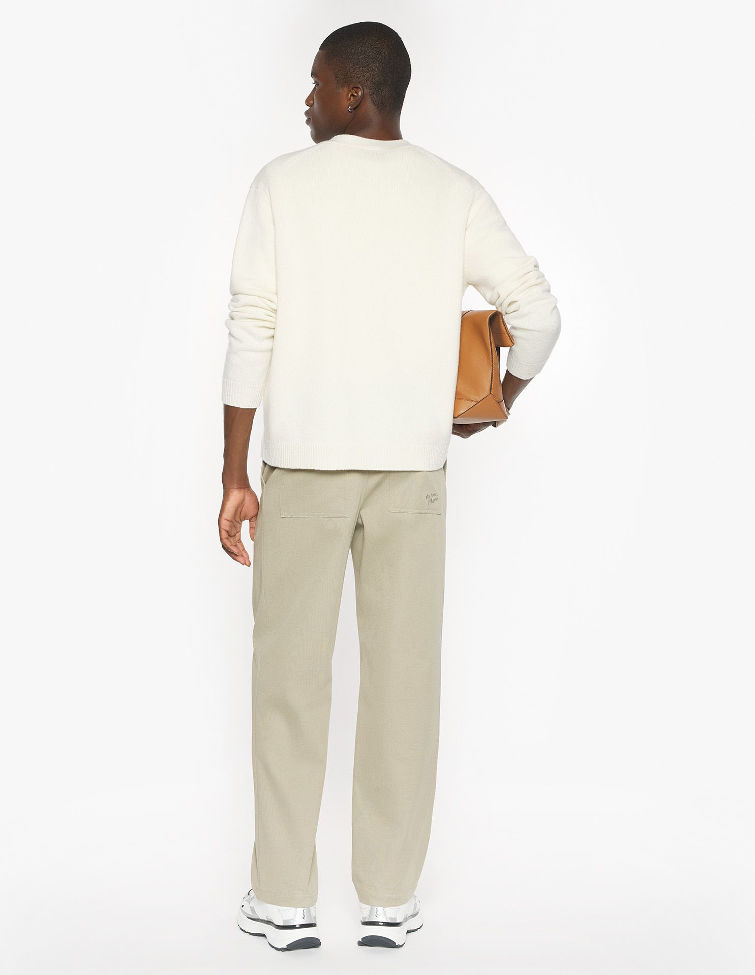 Maison Kitsuné - Áo cardigan len merino Fox Head Intarsia dáng Comfort