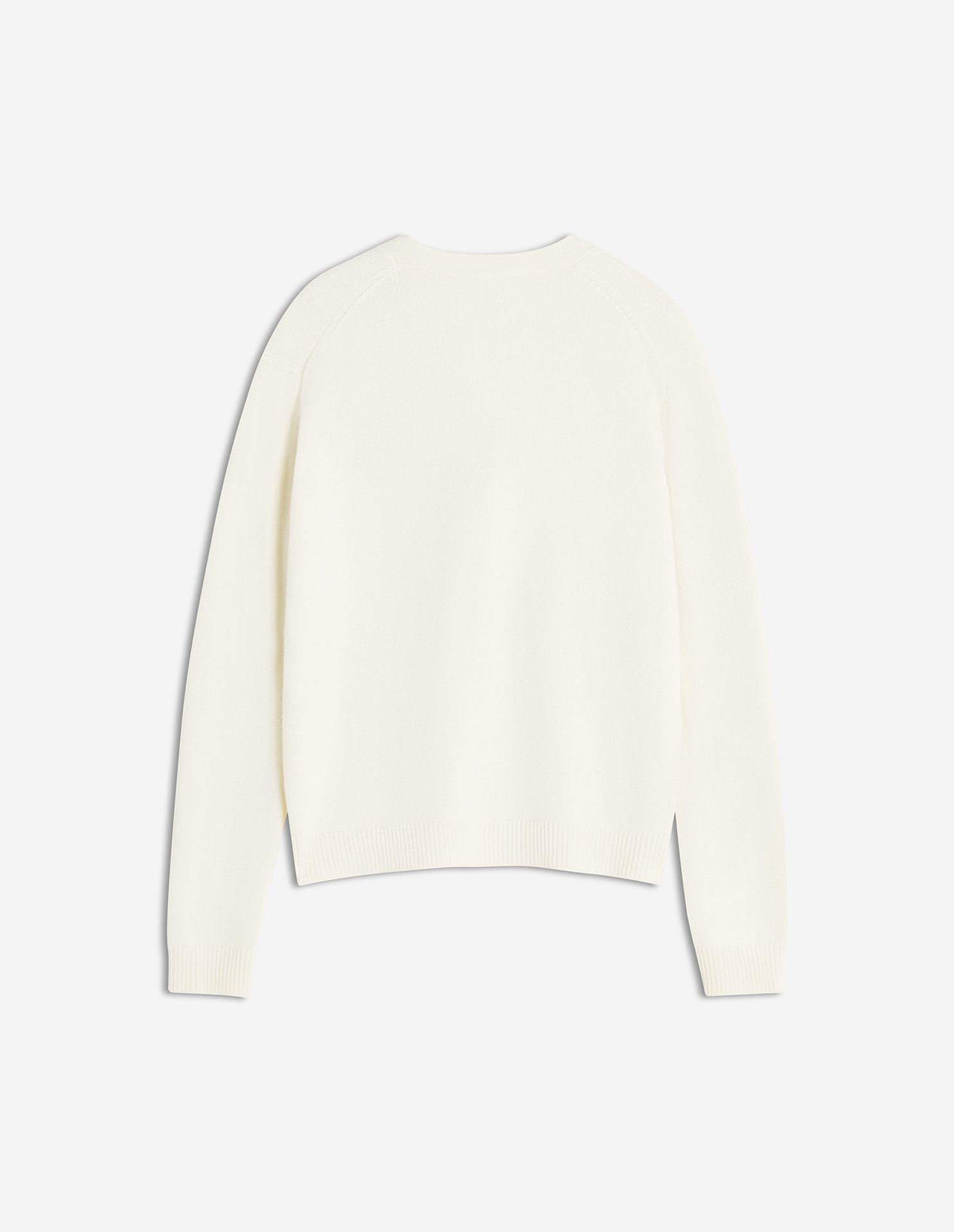 Maison Kitsuné - Áo cardigan len merino Fox Head Intarsia dáng Comfort