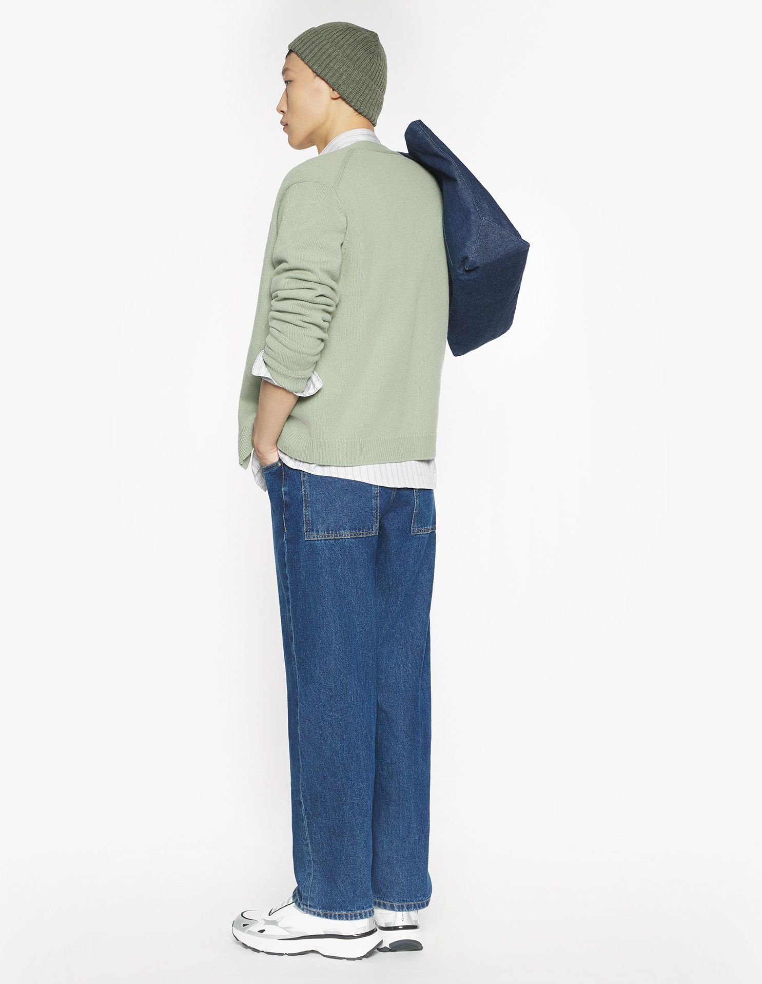 Maison Kitsuné - Áo cardigan len merino Fox Head Intarsia dáng Comfort
