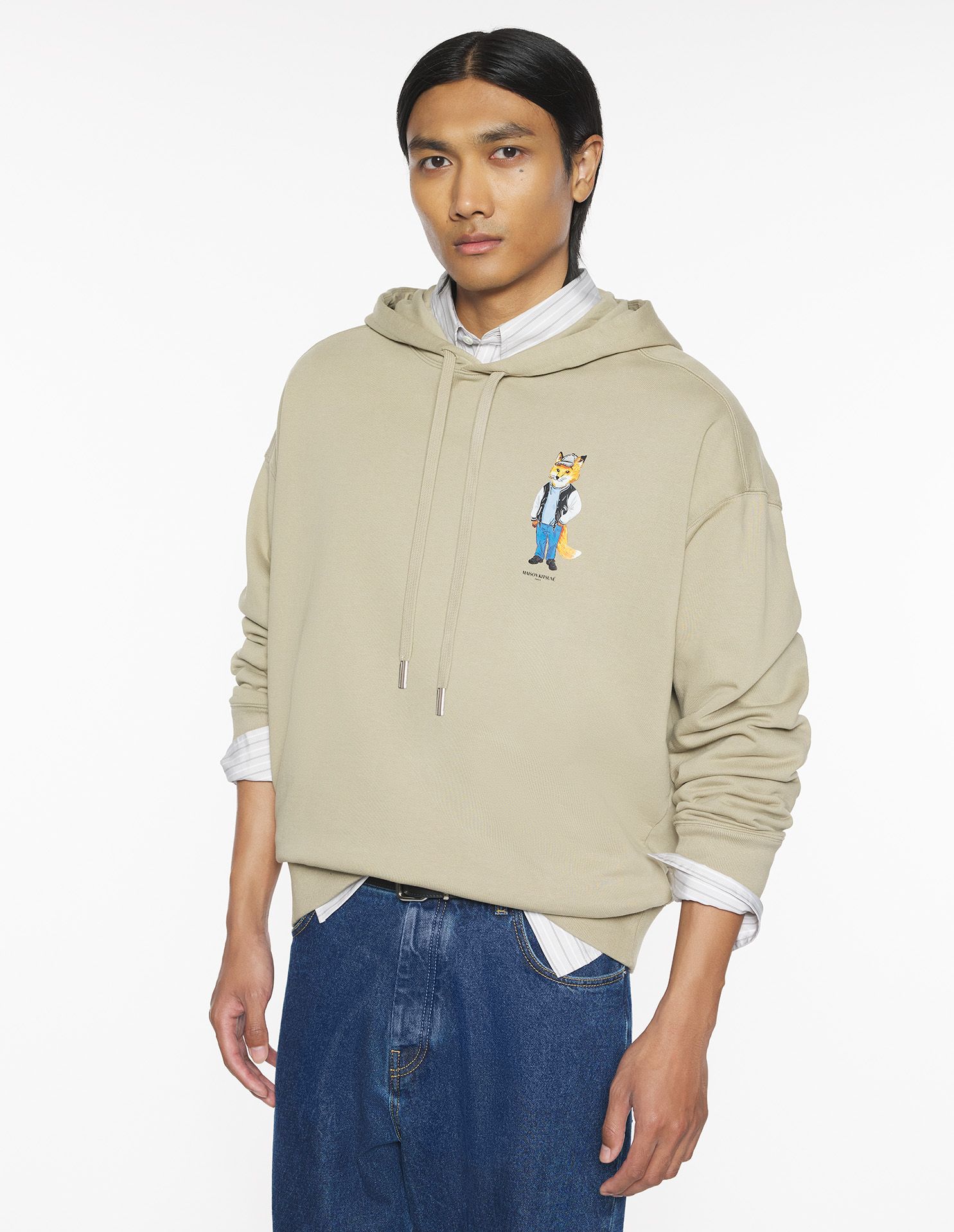 Maison Kitsuné - Áo hoodie Dressed Fox dáng Oversize