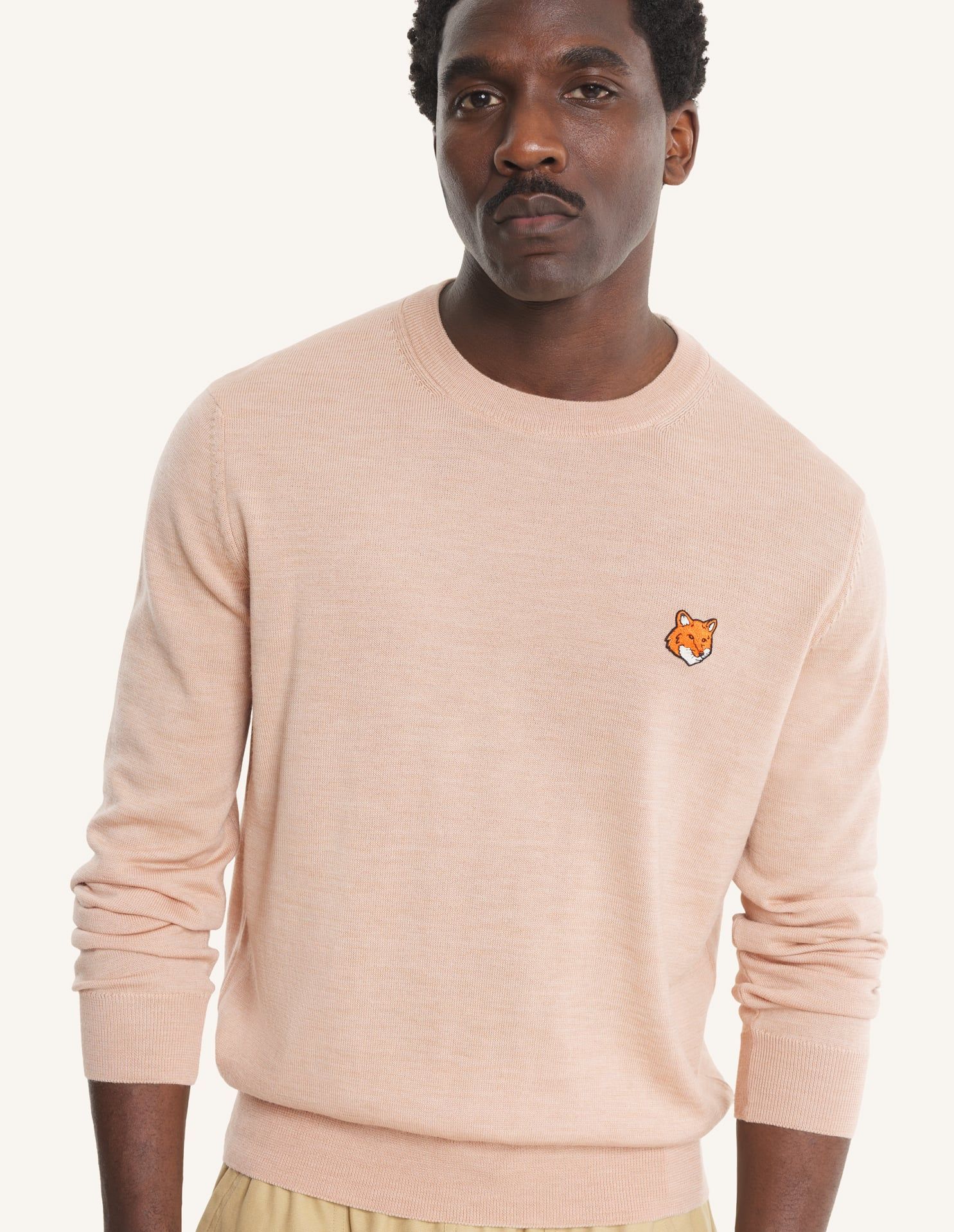 Maison Kitsuné - Áo len nam Fox Head Merino dáng Regular