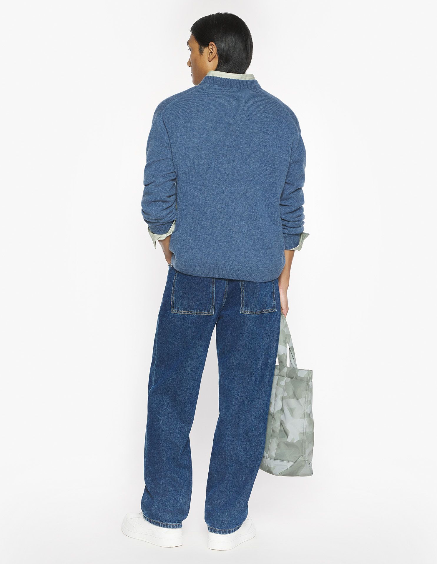 Maison Kitsuné - Áo len lông cừu Fox Head dáng Comfort