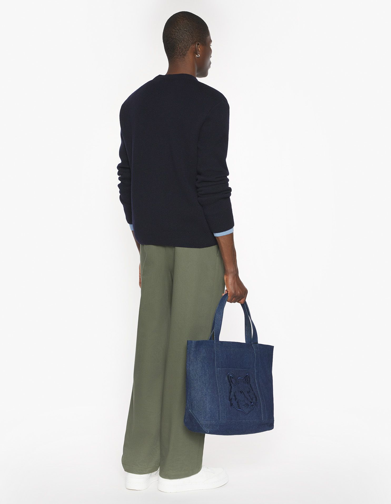 Maison Kitsuné - Áo len lông cừu Fox Head dáng Comfort