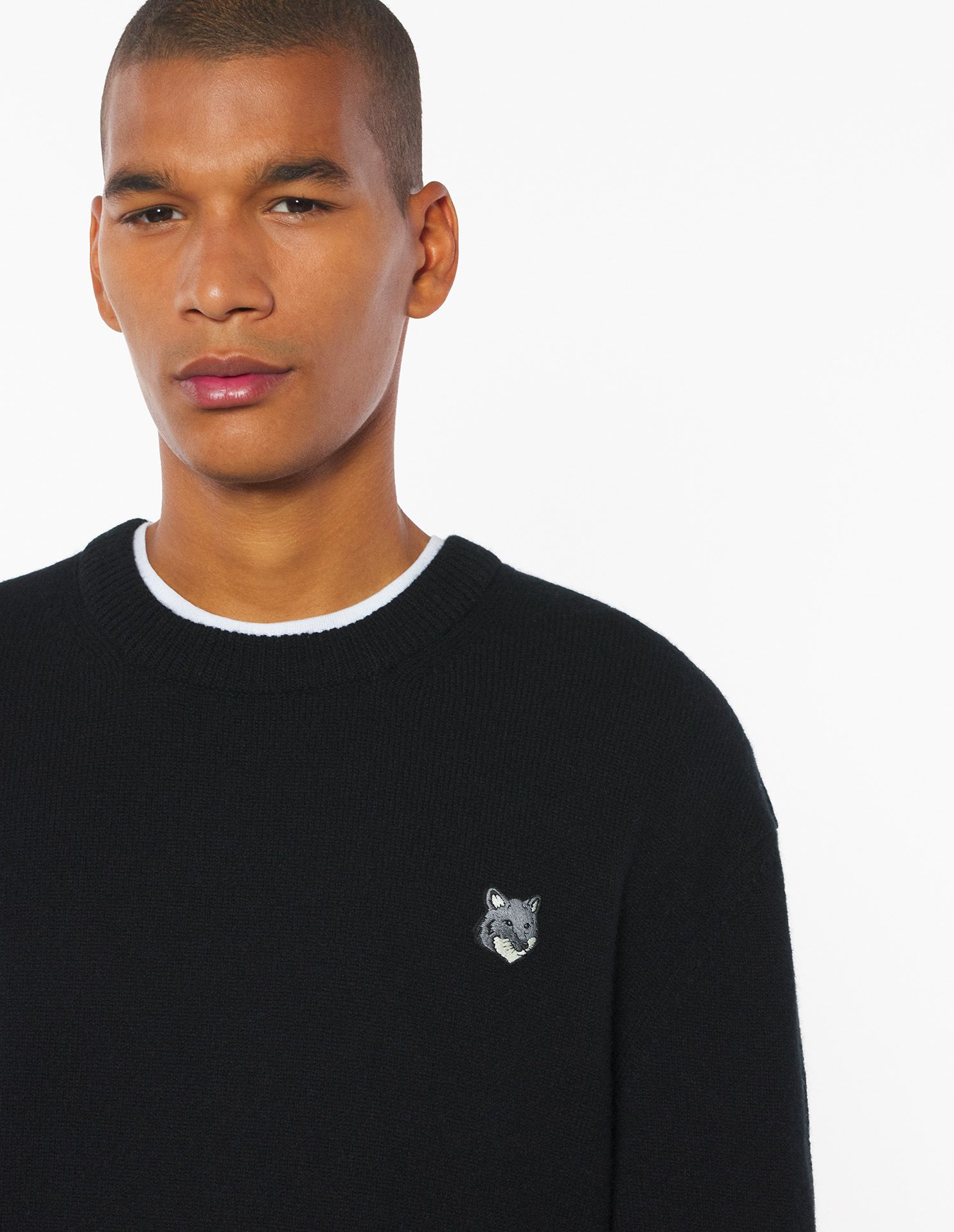 Áo len lông cừu Fox Head dáng comfort