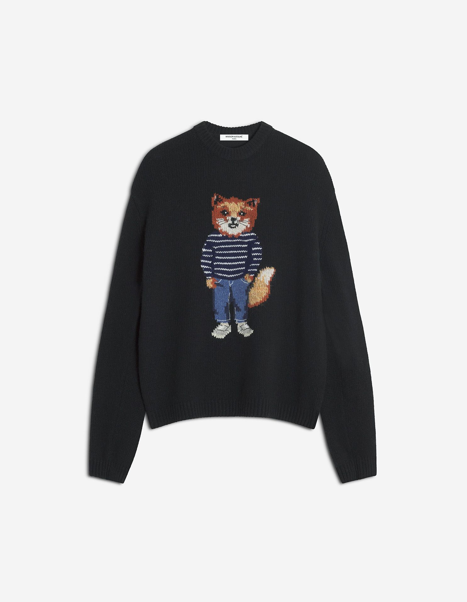 Maison Kitsuné - Áo len Dressed Fox Intarsia dáng Comfort
