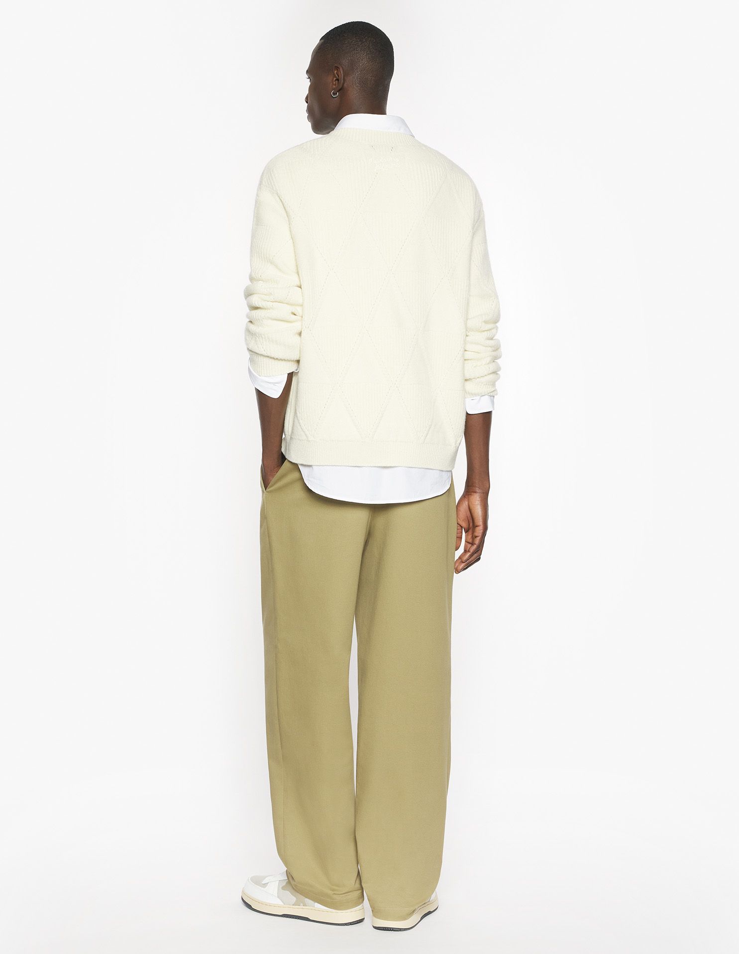 Maison Kitsuné - Áo jumper len Argyle dáng Comfort