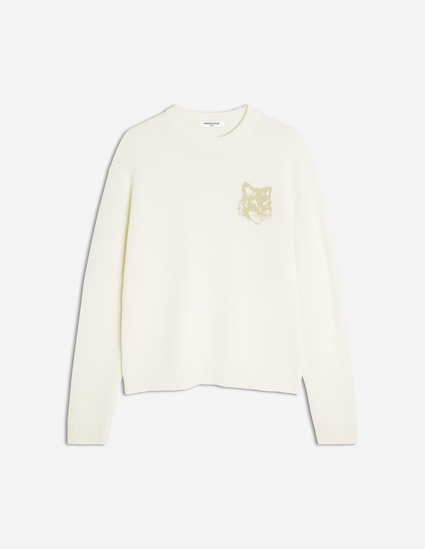 Maison Kitsuné - Áo len merino Fox Head Intarsia dáng Comfort
