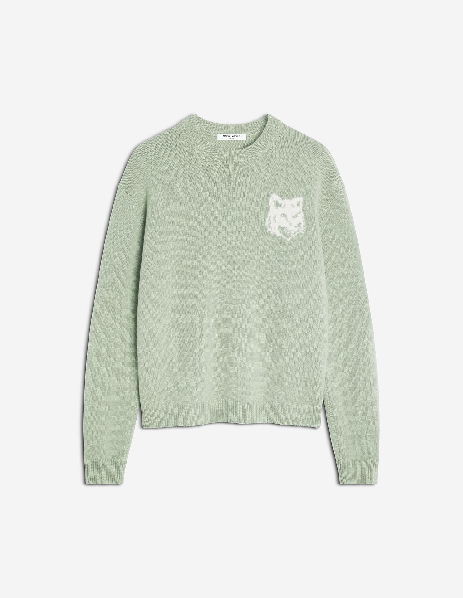 Maison Kitsuné - Áo len merino Fox Head Intarsia dáng Comfort