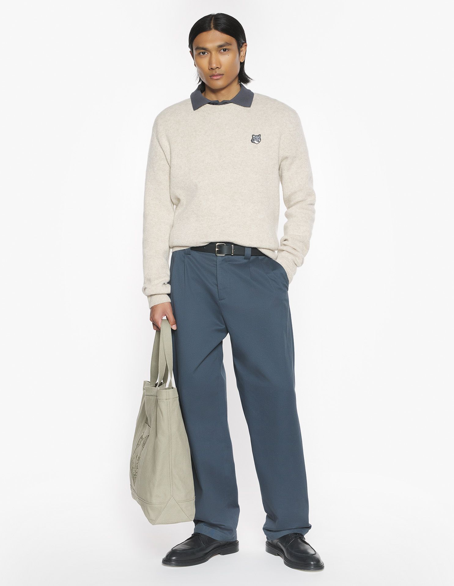 Maison Kitsuné - Áo len cừu Milano Fox Head dáng Comfort