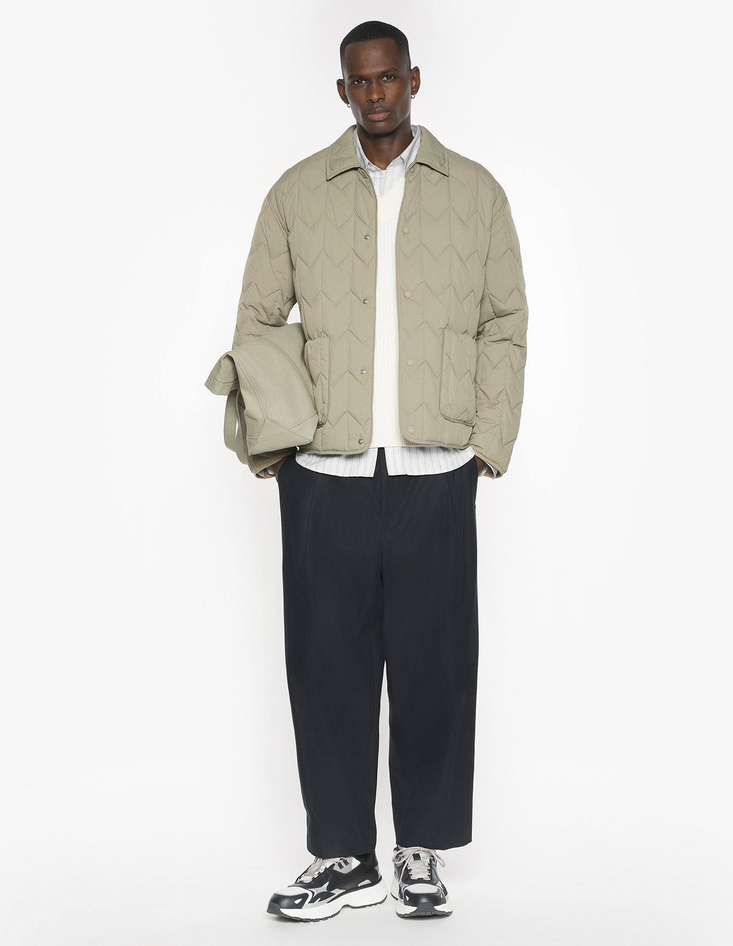 Maison Kitsuné - Áo khoác quilted dáng Comfort