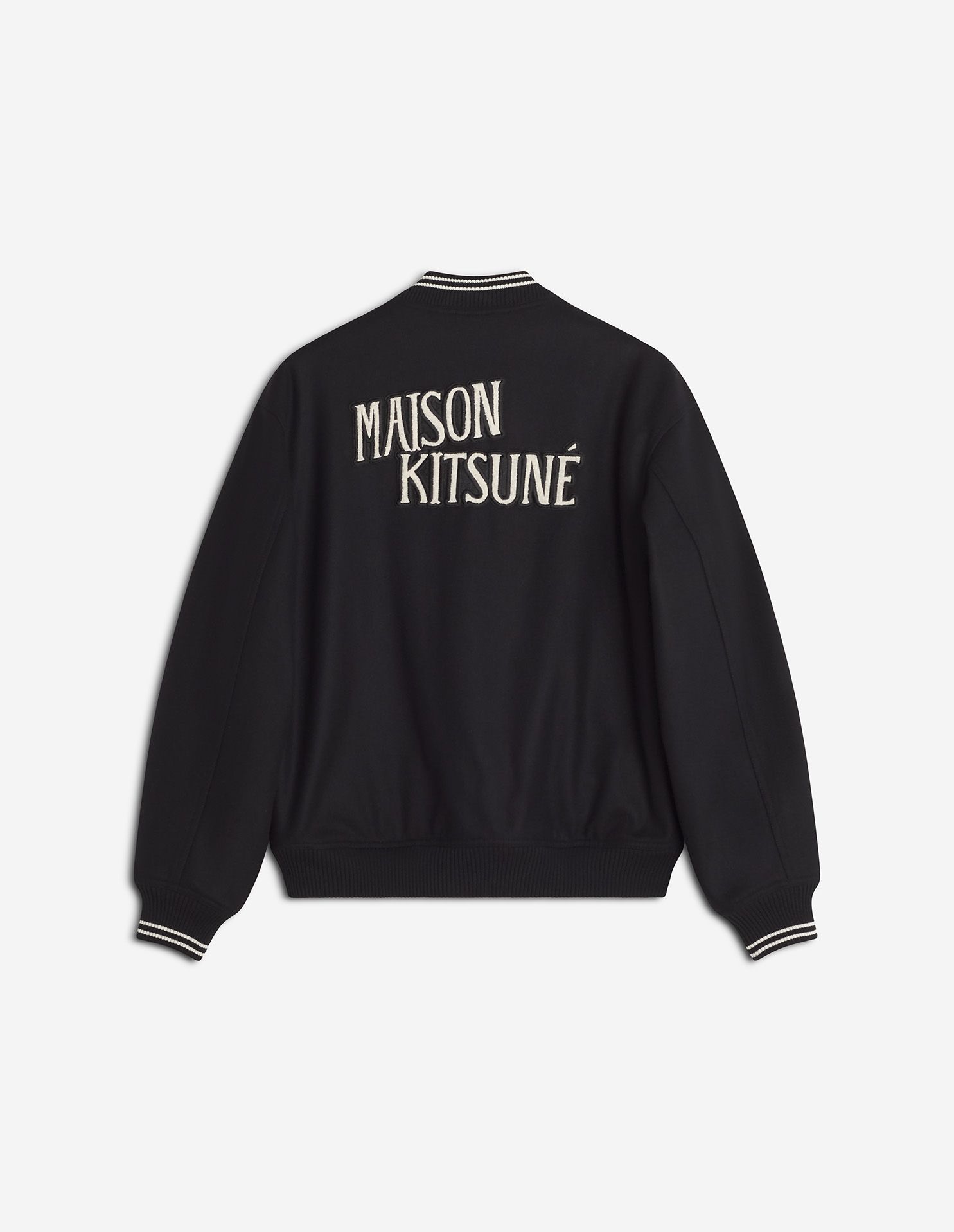 Maison Kitsuné - Áo khoác varsity teddy dáng Comfort