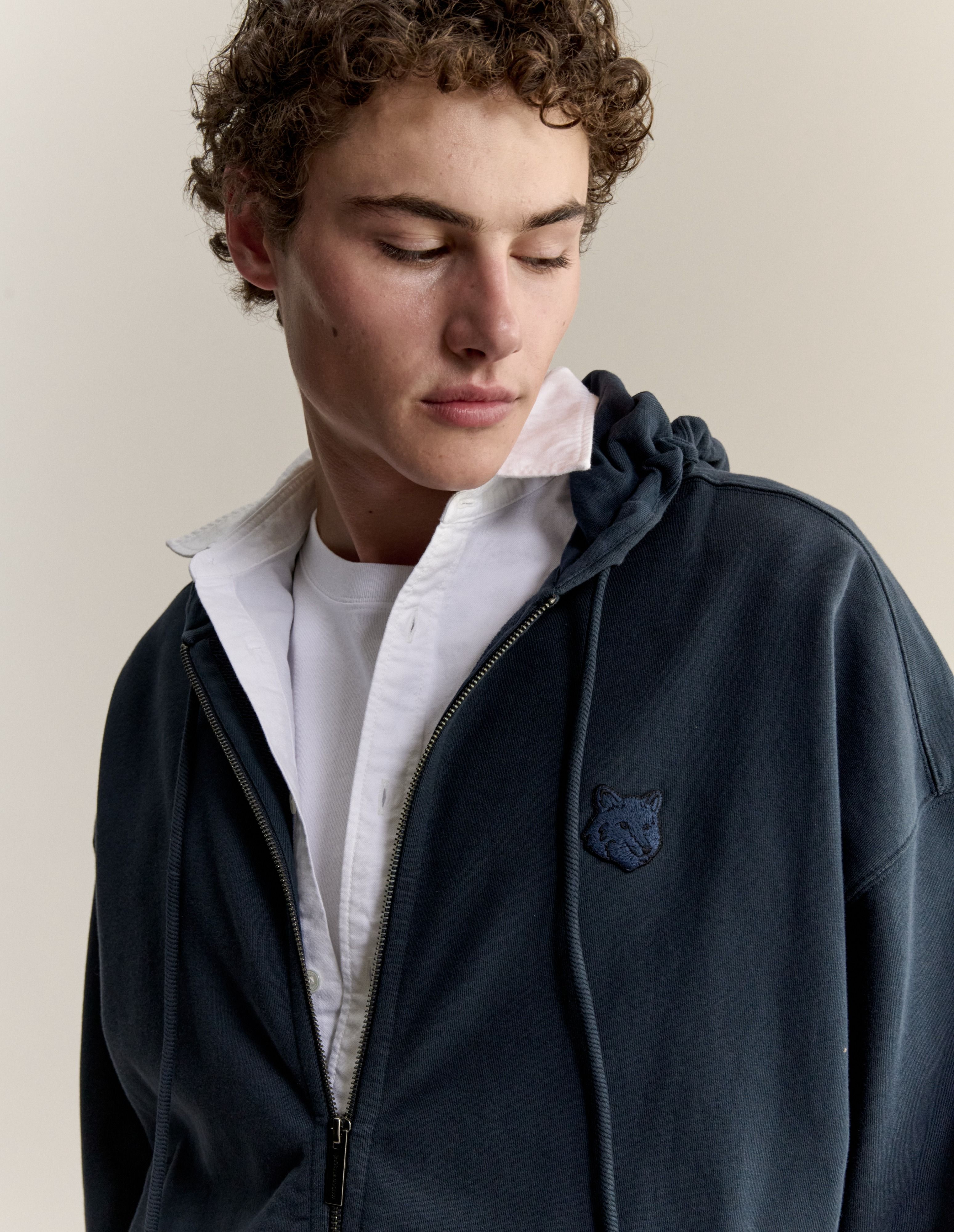 Áo Hoodie nam kéo khóa Fox Head dáng Oversize