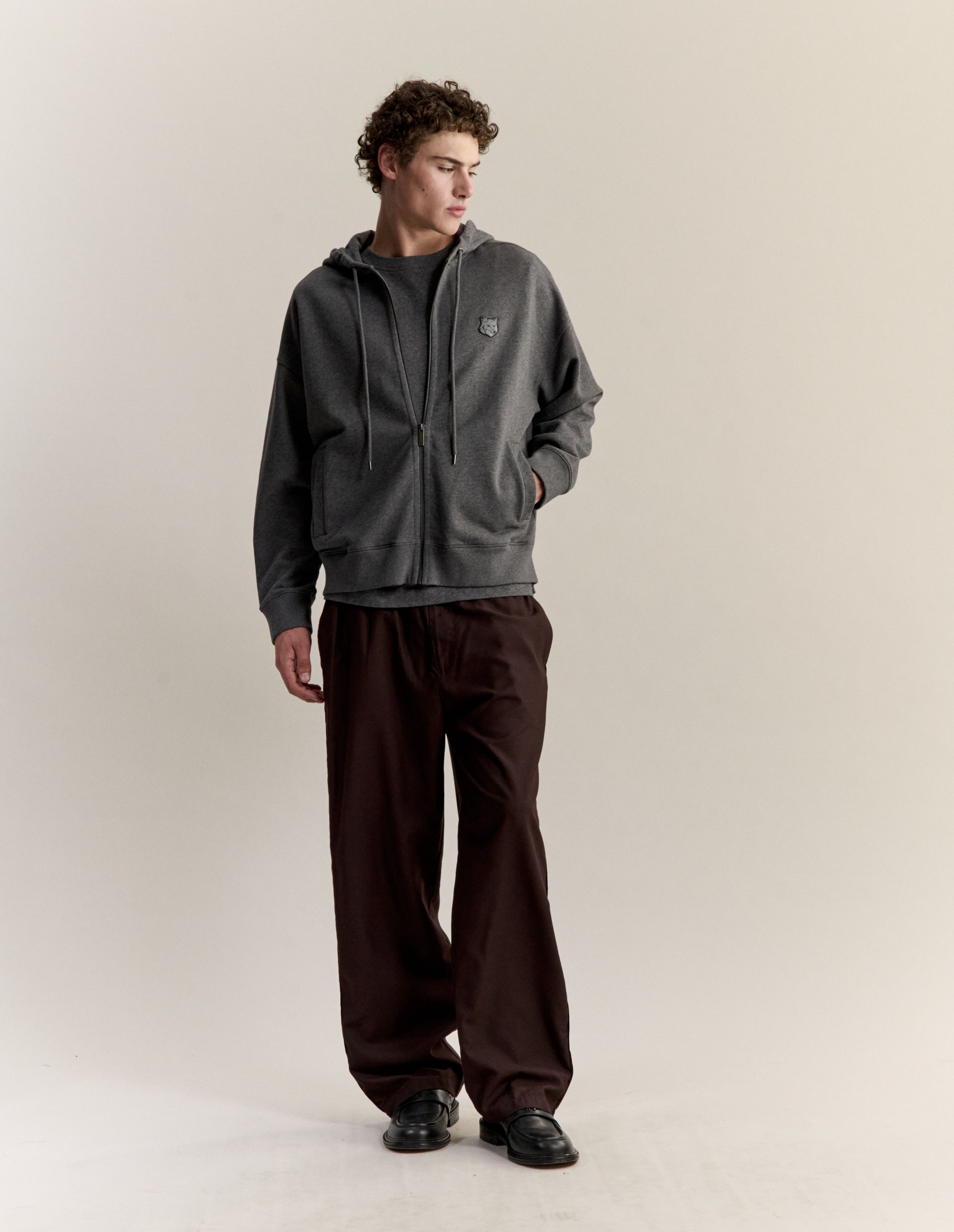 Áo Hoodie nam kéo khóa Fox Head dáng Oversize