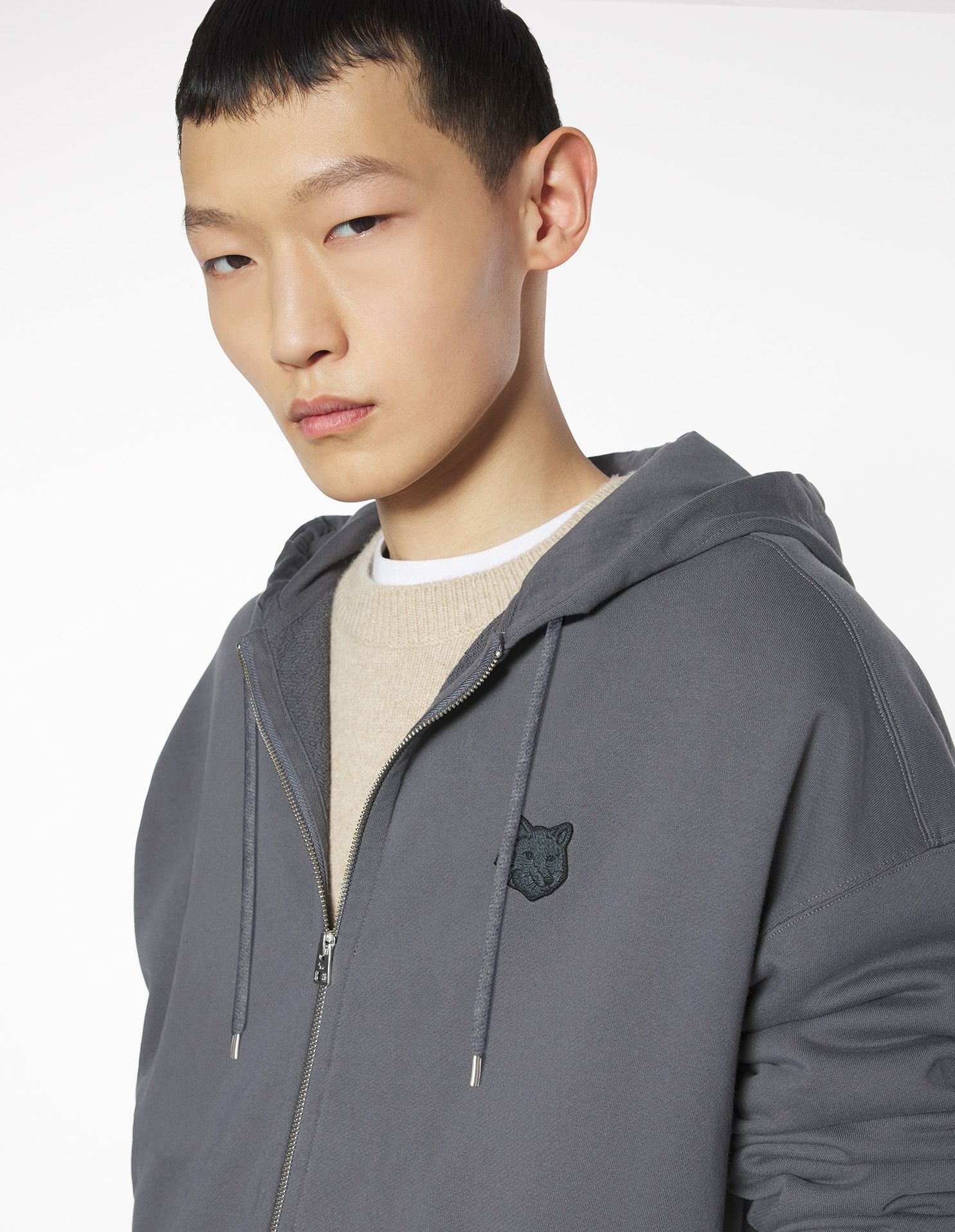 Áo Hoodie nam kéo khóa Fox Head dáng Oversize