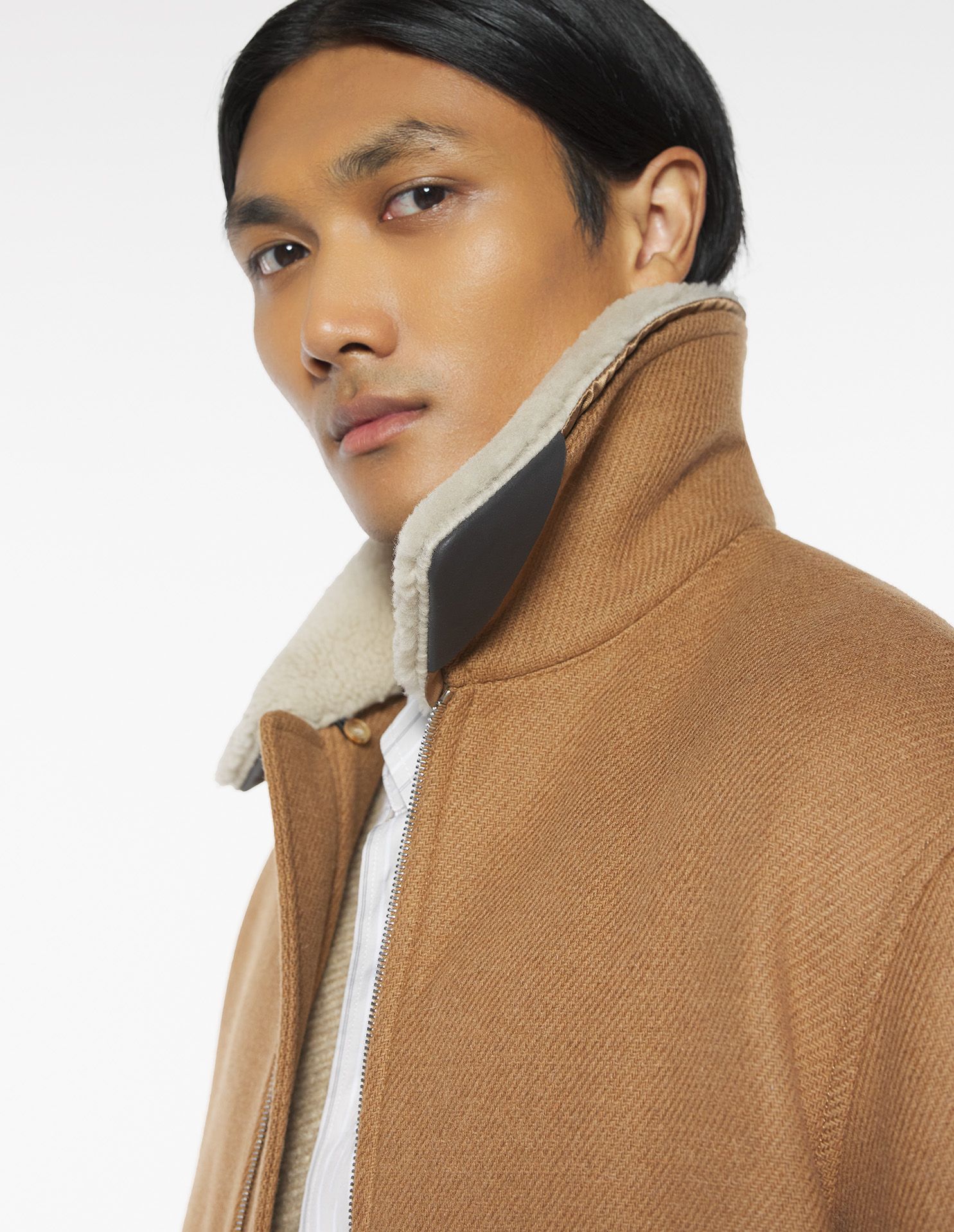 Maison Kitsuné - Áo khoác cổ lông dáng Comfort