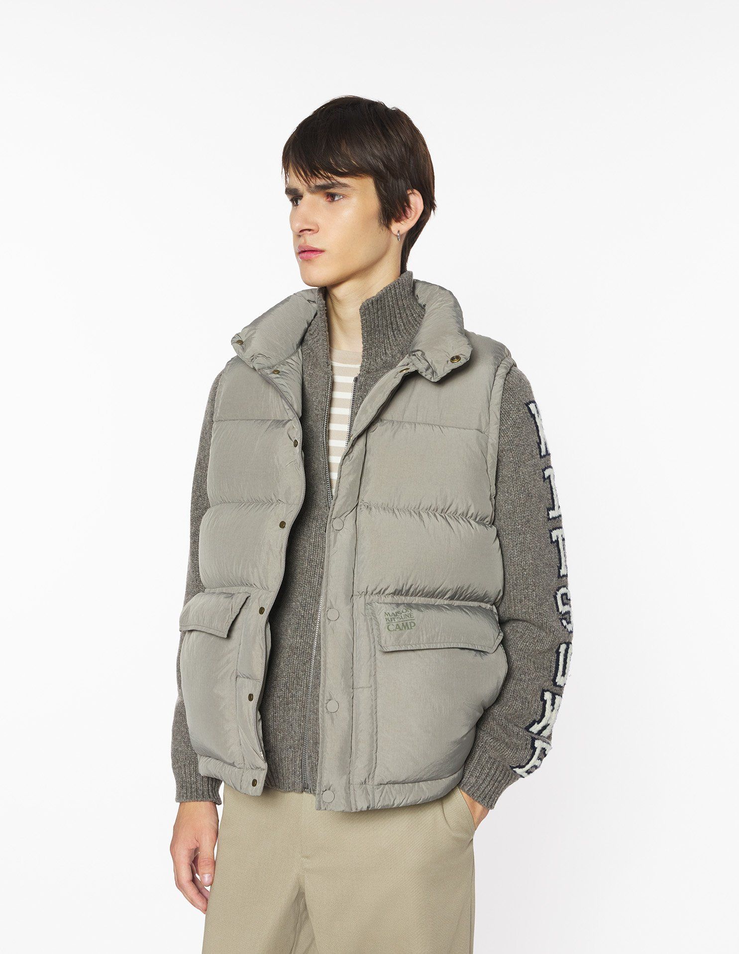 Maison Kitsuné - Áo phao không tay dáng Comfort