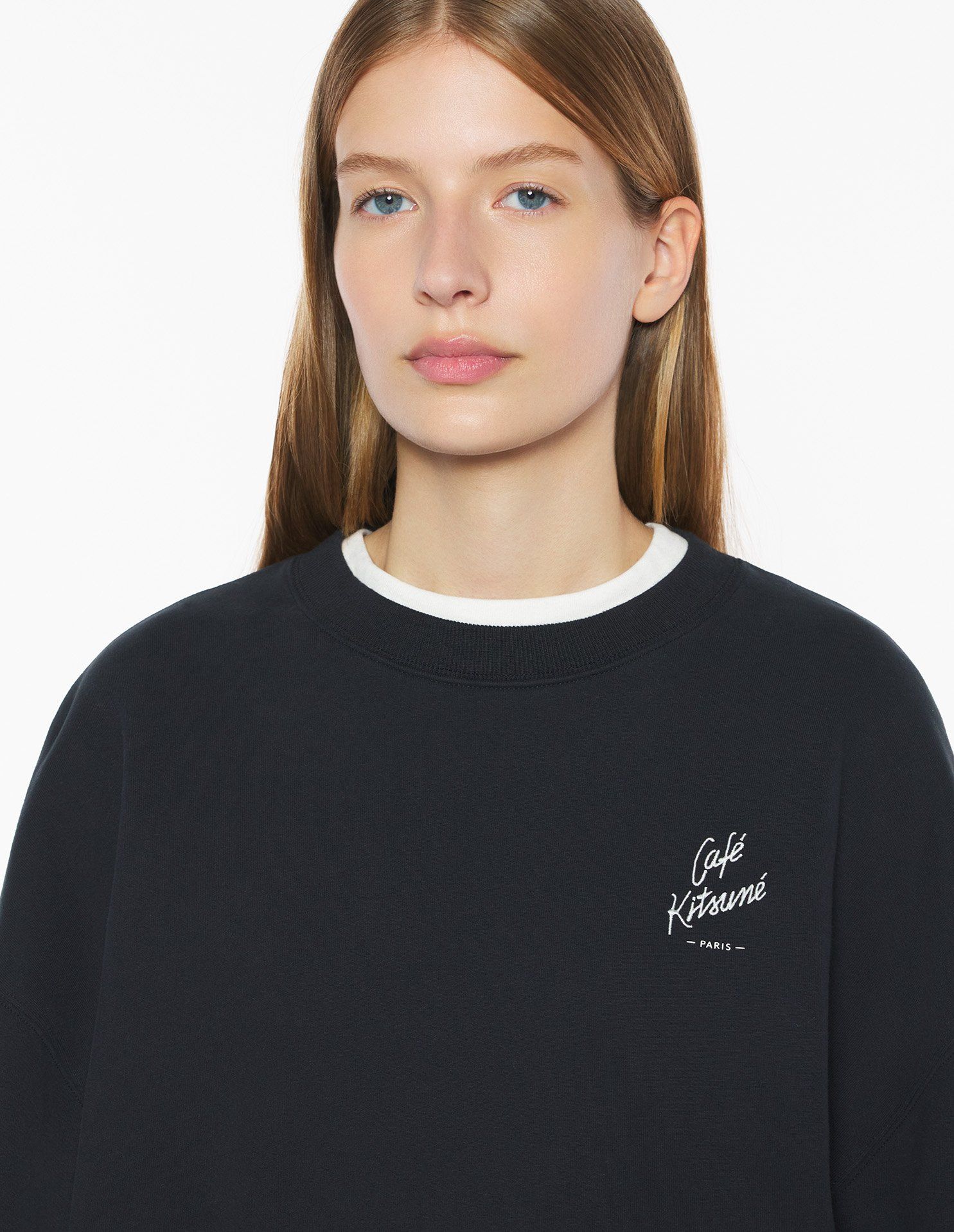 Maison Kitsuné - Áo sweatshirt CAFÉ KITSUNÉ dáng Relaxed