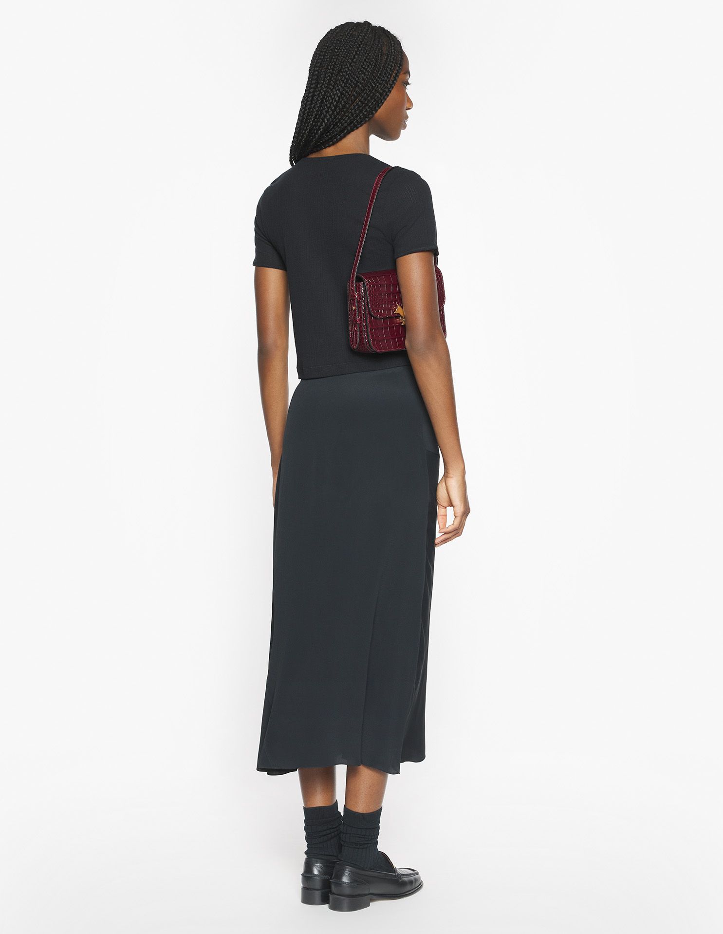 Maison Kitsuné - Áo thun Pointelle Baby Fox dáng Cropped