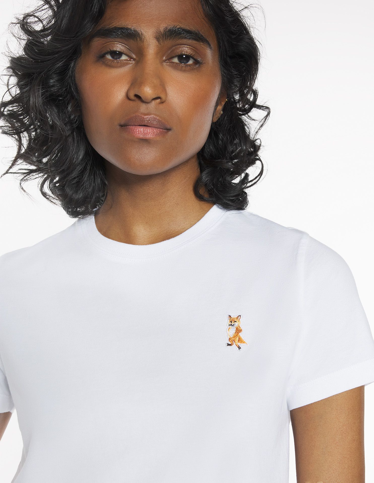 Maison Kitsuné - Áo phông Baby Lady Fox dáng Baby Tee-shirt