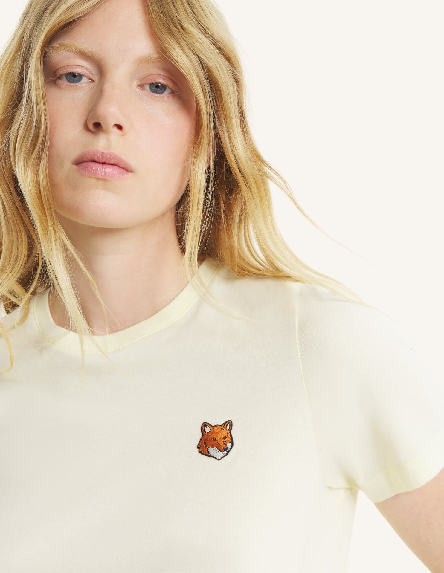 Maison Kitsuné - Áo thun nữ Fox Head dáng Regular