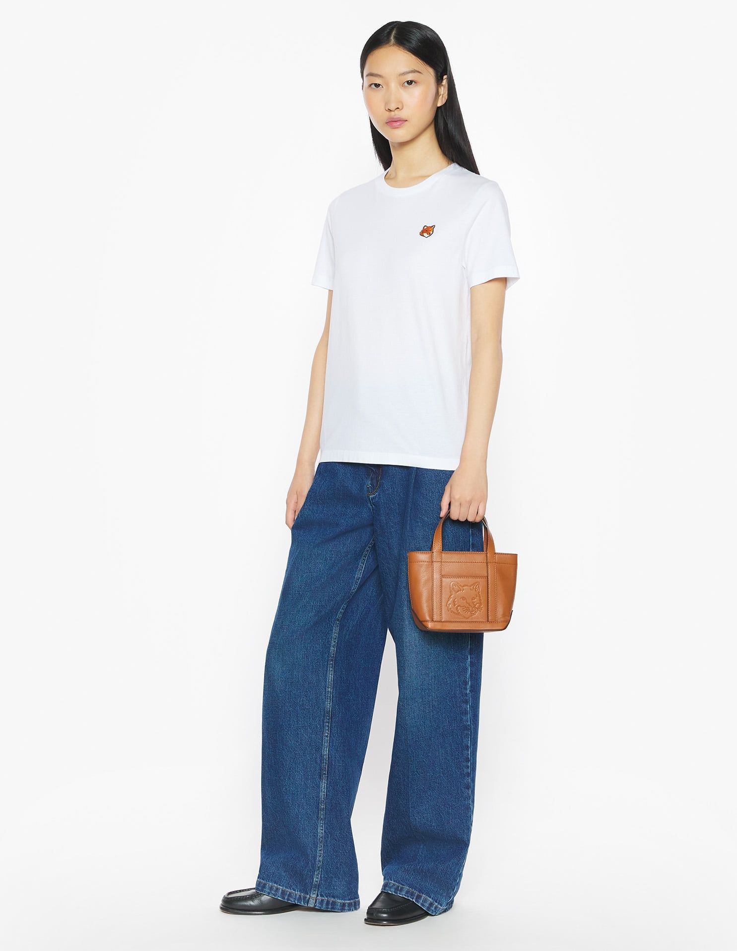 Maison Kitsuné - Áo thun nữ Fox Head dáng Regular
