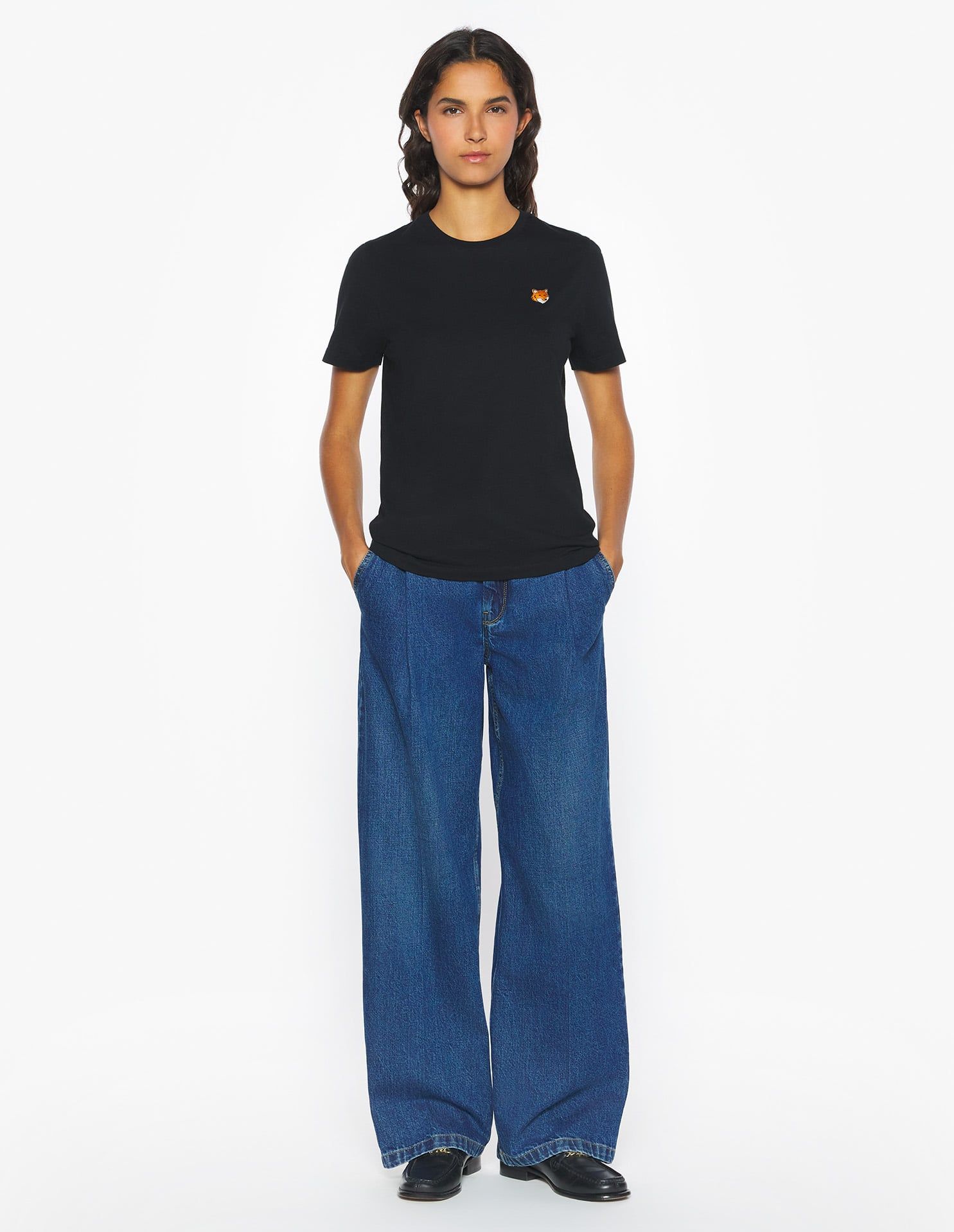 Maison Kitsuné - Áo thun nữ Fox Head dáng Regular