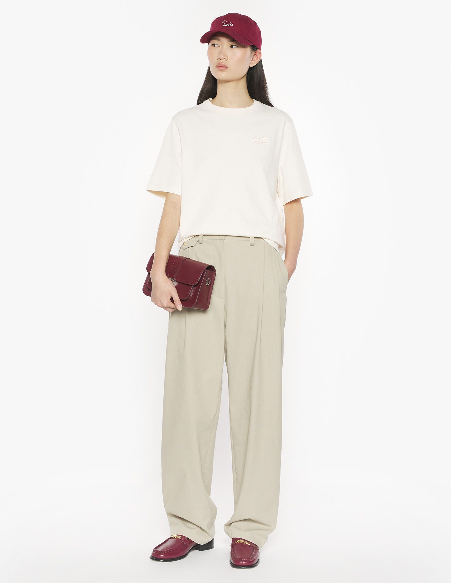 Áo phông nữ Maison Kitsuné Handwriting dáng Comfort