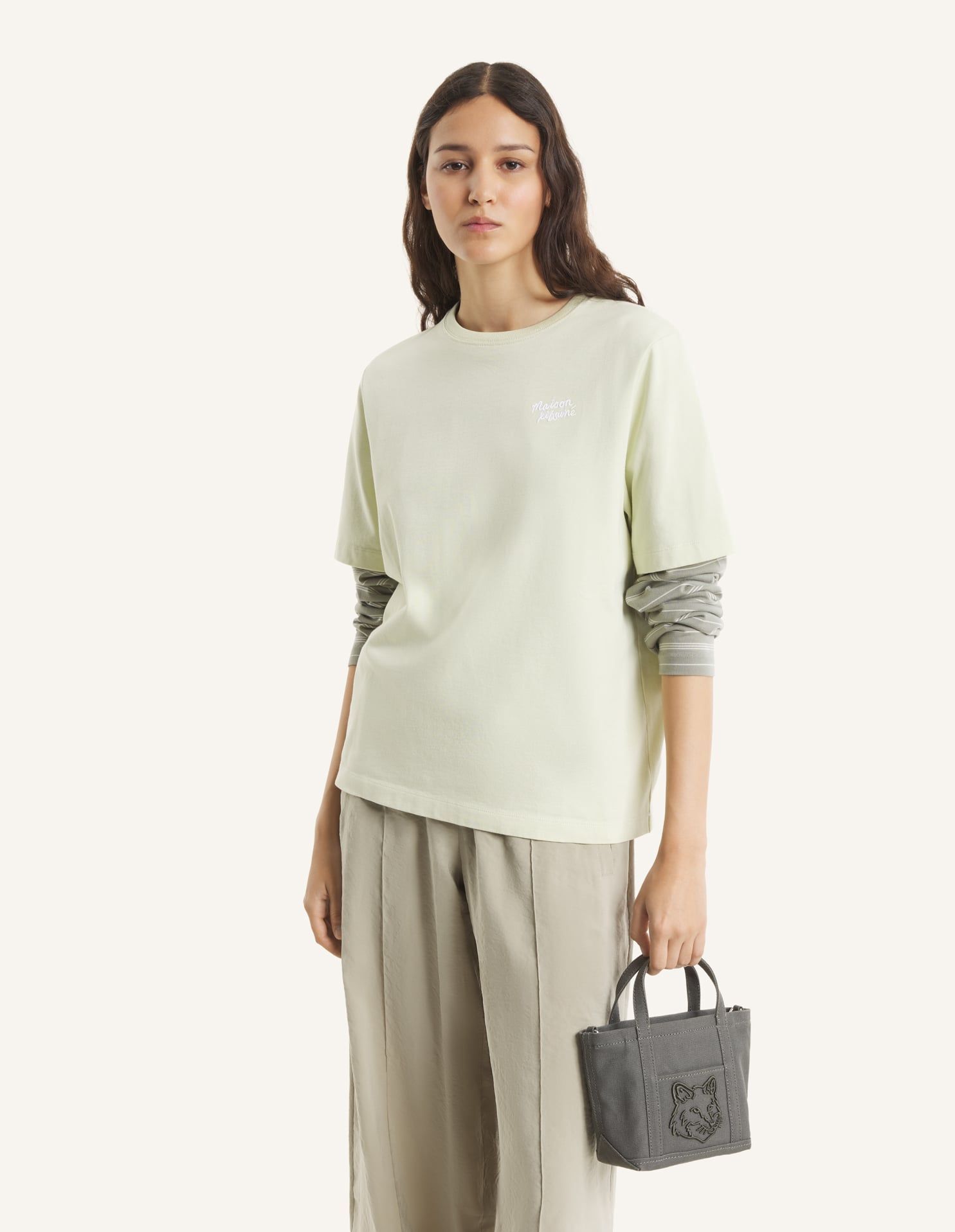 Áo phông nữ Maison Kitsuné Handwriting dáng Comfort