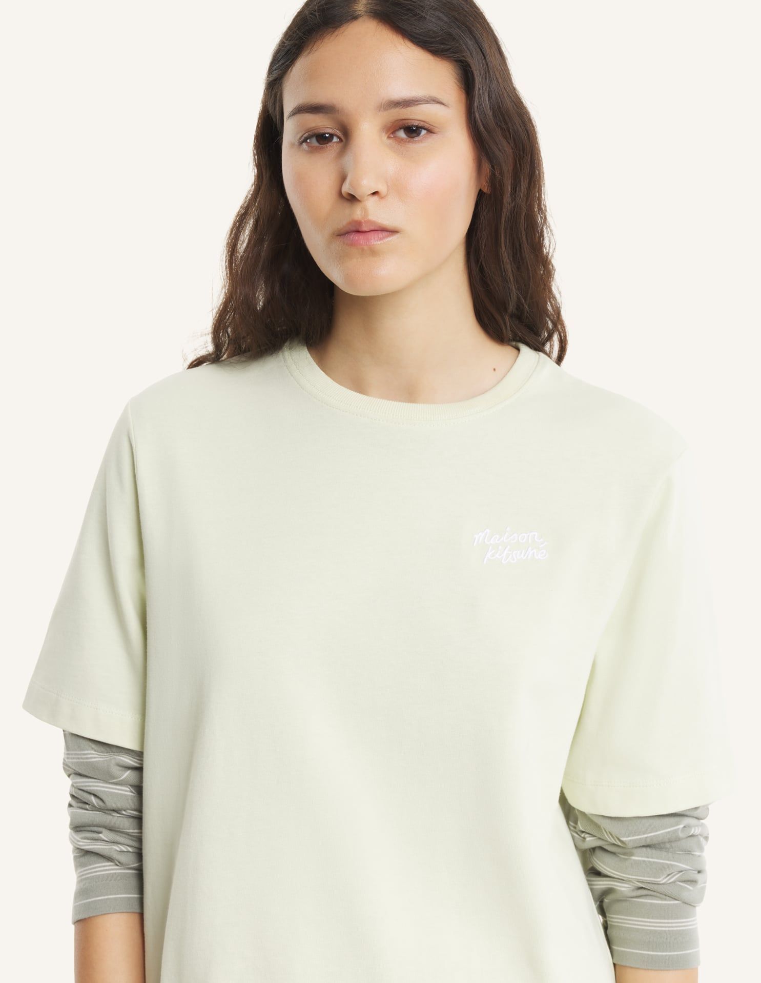 Áo phông nữ Maison Kitsuné Handwriting dáng Comfort