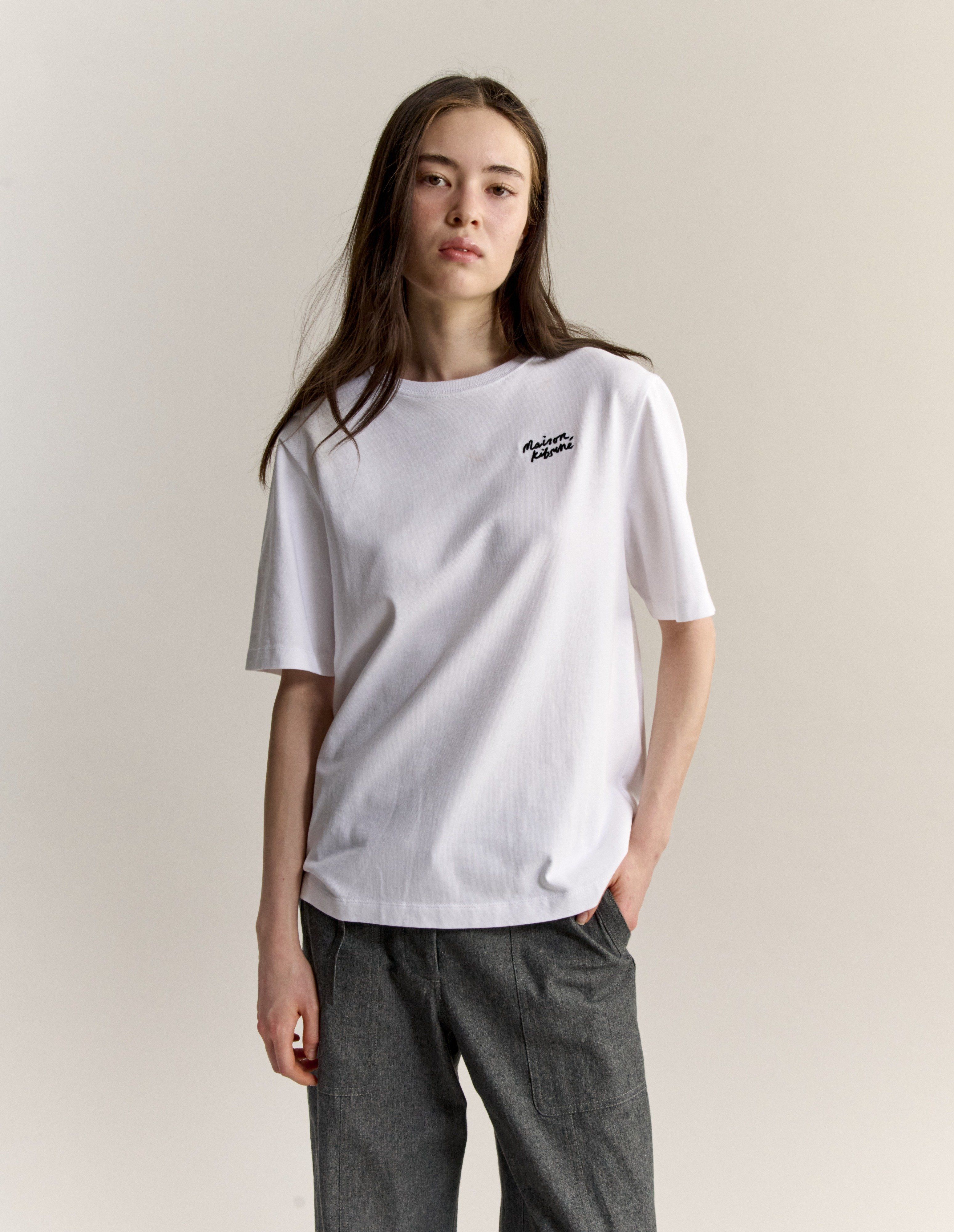 Áo phông nữ Maison Kitsuné Handwriting dáng Comfort