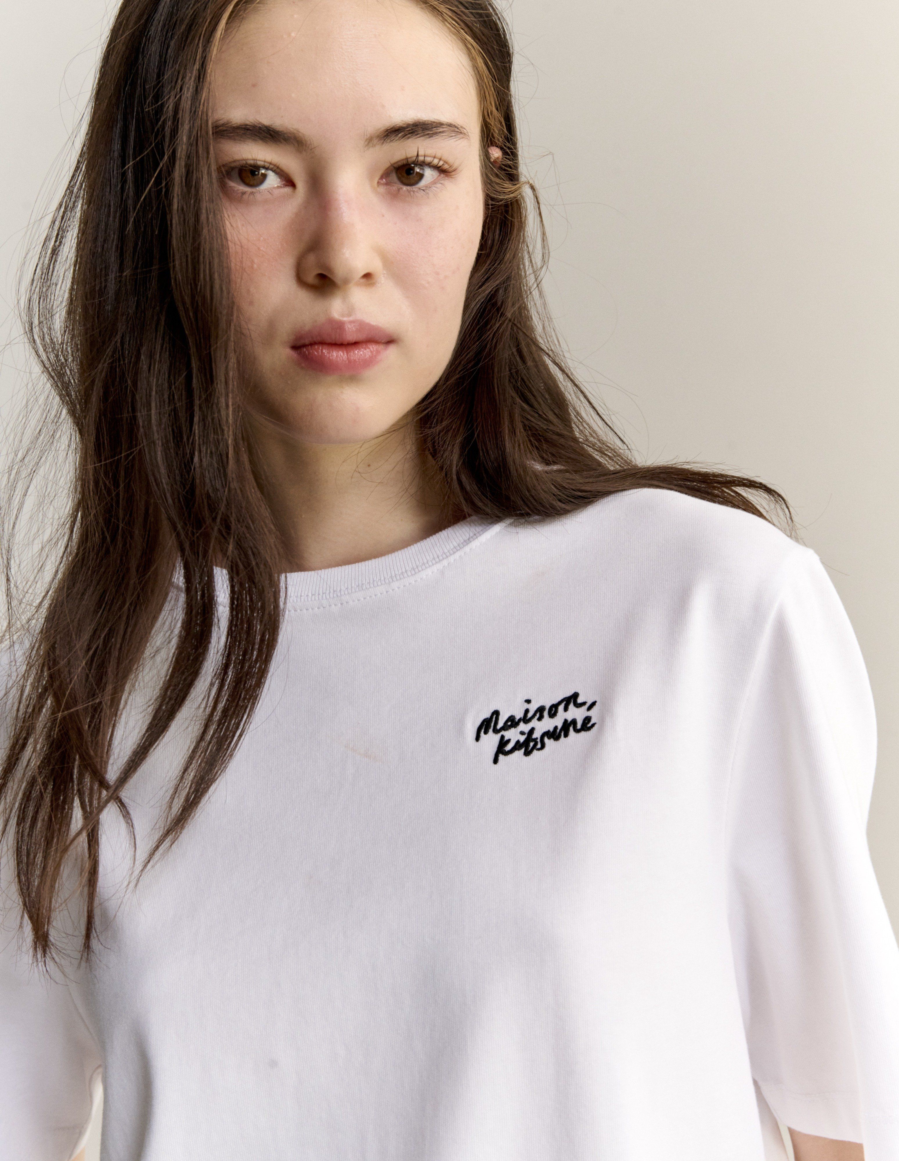 Áo phông nữ Maison Kitsuné Handwriting dáng Comfort